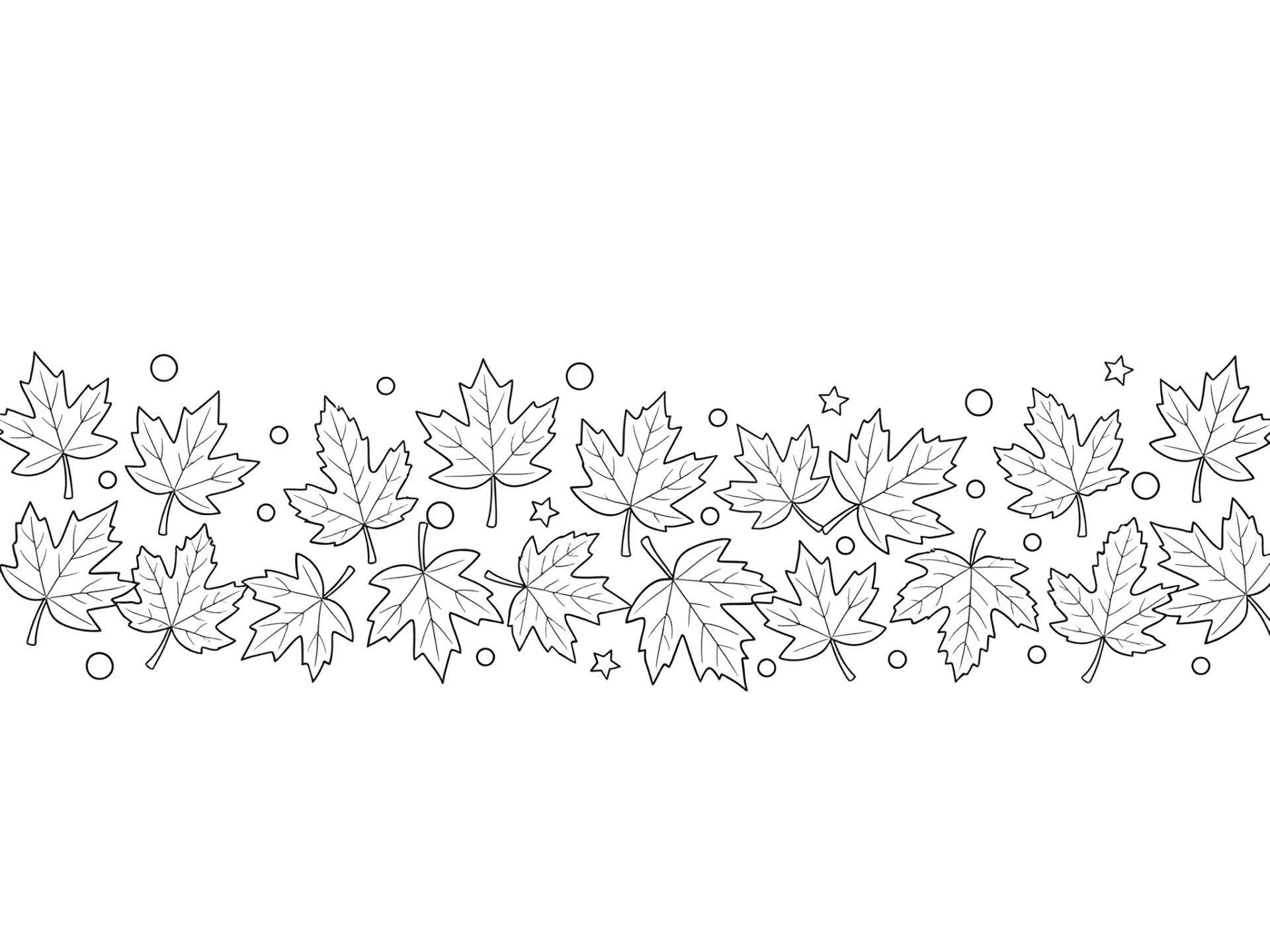 Ausmalbild Ahornblätter 🍂 Herbstlicher Malspaß für kleine Naturfreunde! Von MOWOLI