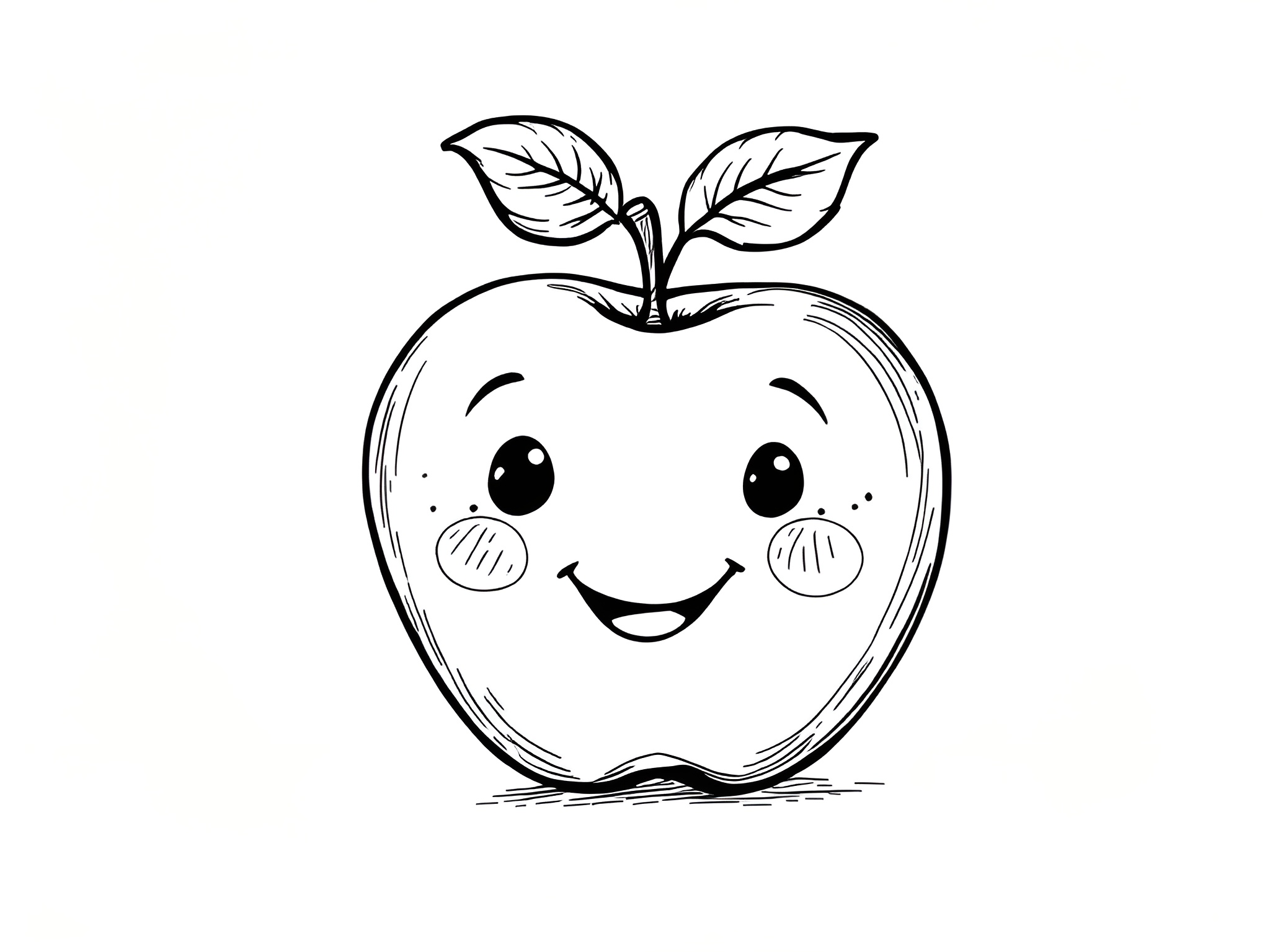 Ausmalbild Apfel – Gesunder Malspaß für kleine Obstliebhaber 🍎 von MOWOLI