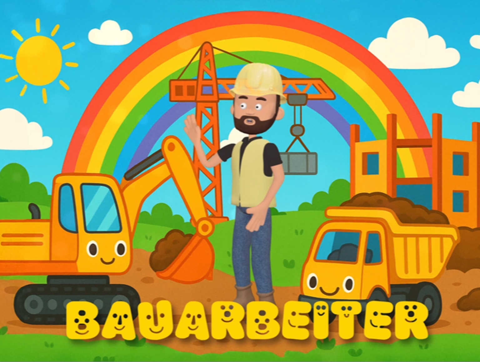 BAUARBEITER Das Einwort-Kinderlied von der Baustelle von MOWOLI