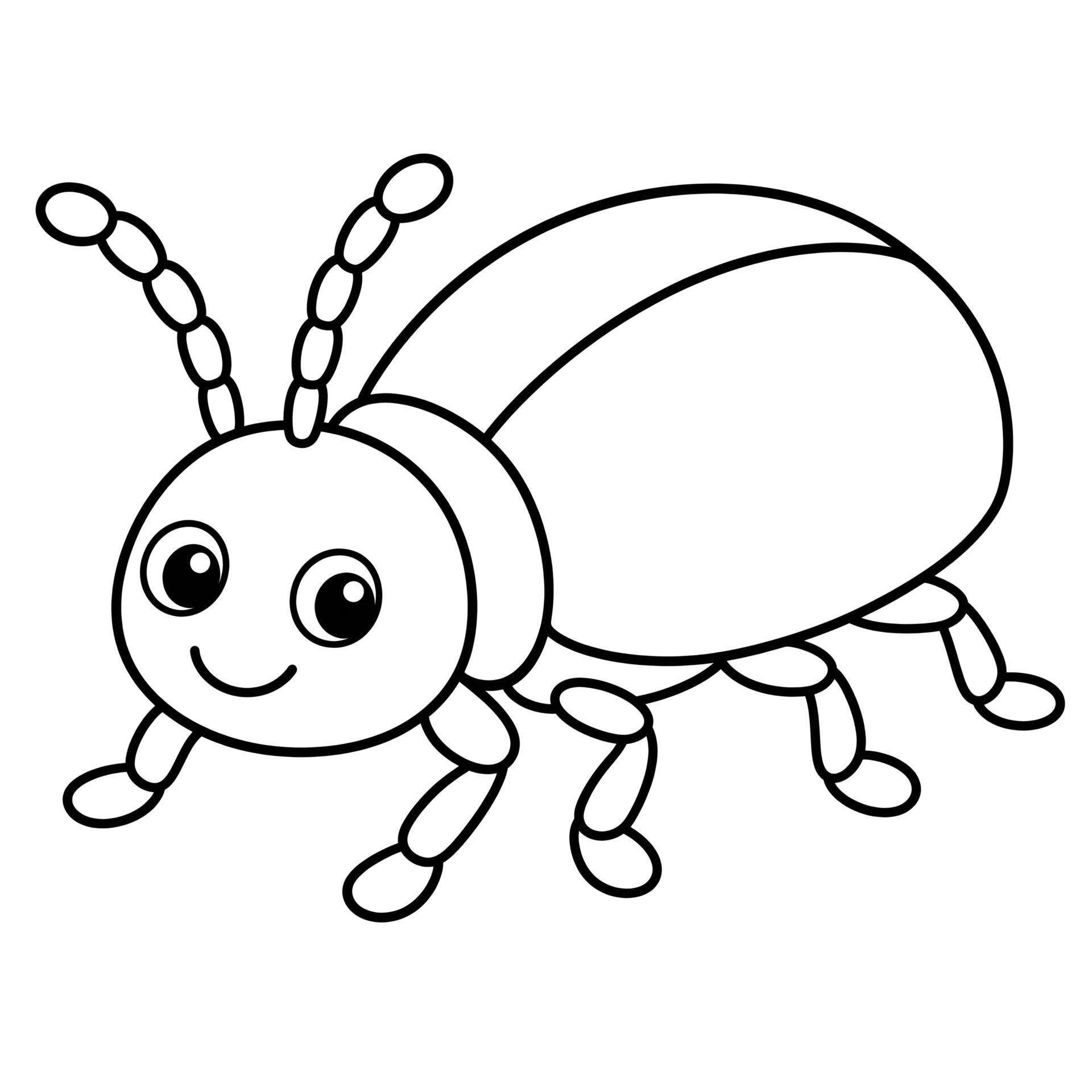 Blattkäfer Ausmalbild kostenlos – Malvorlage zum Ausdrucken für Kinder von MOWOLI