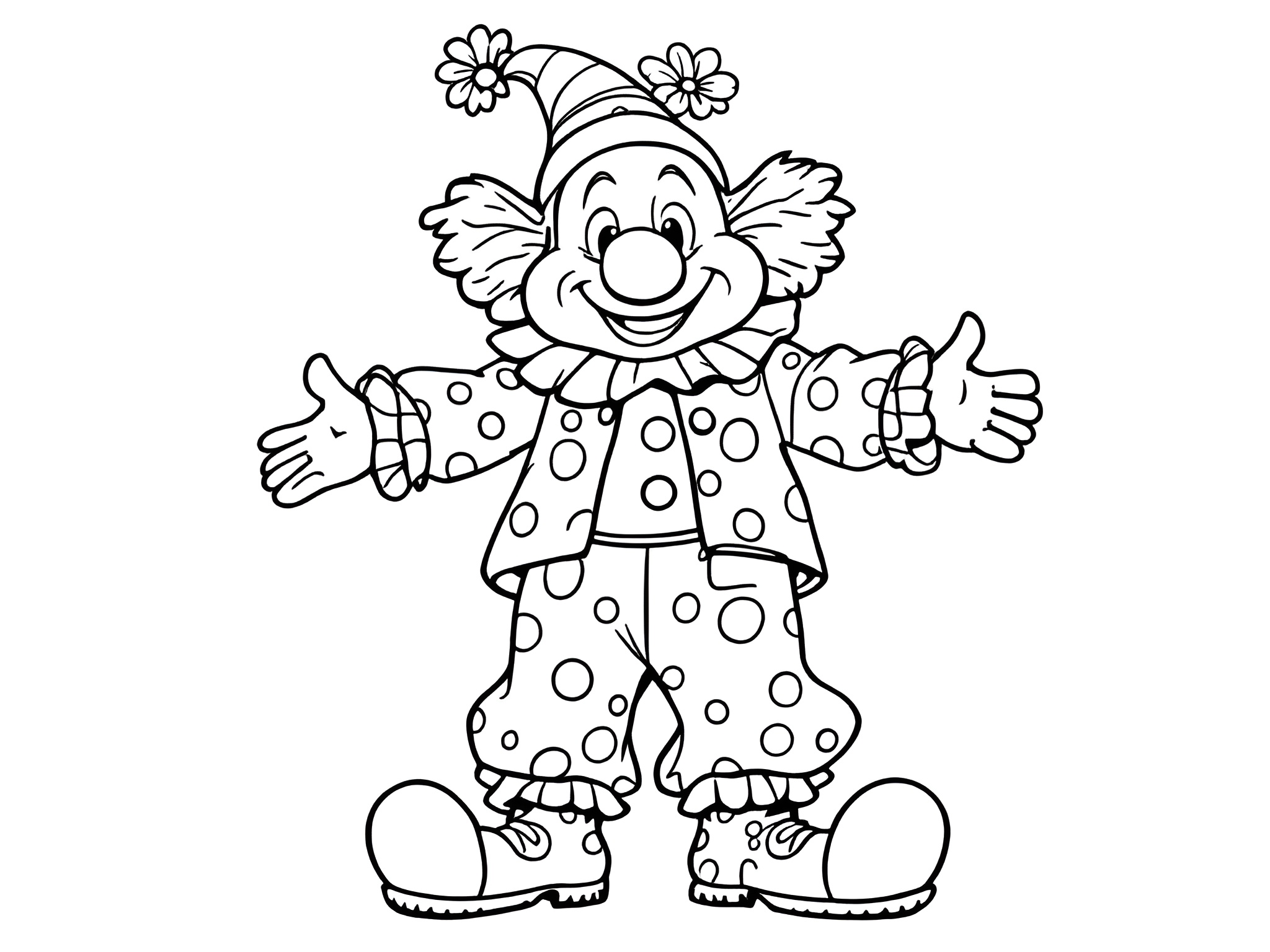 Ausmalbild Clown 🤡