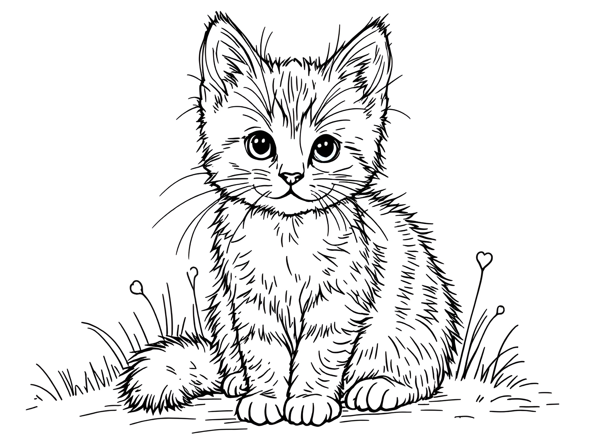 Ausmalbild Europäische Kurzhaar – Malspaß für kleine Katzenfreunde 🐱 von MOWOLI