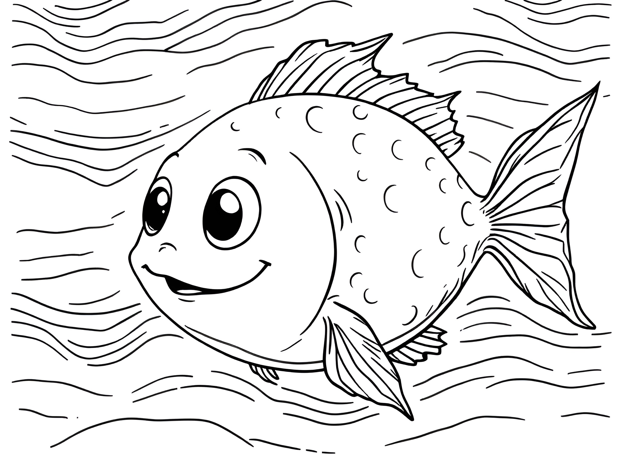 Ausmalbild Fisch – Bunter Malspaß für kleine Unterwasserfans 🐟 von MOWOLI