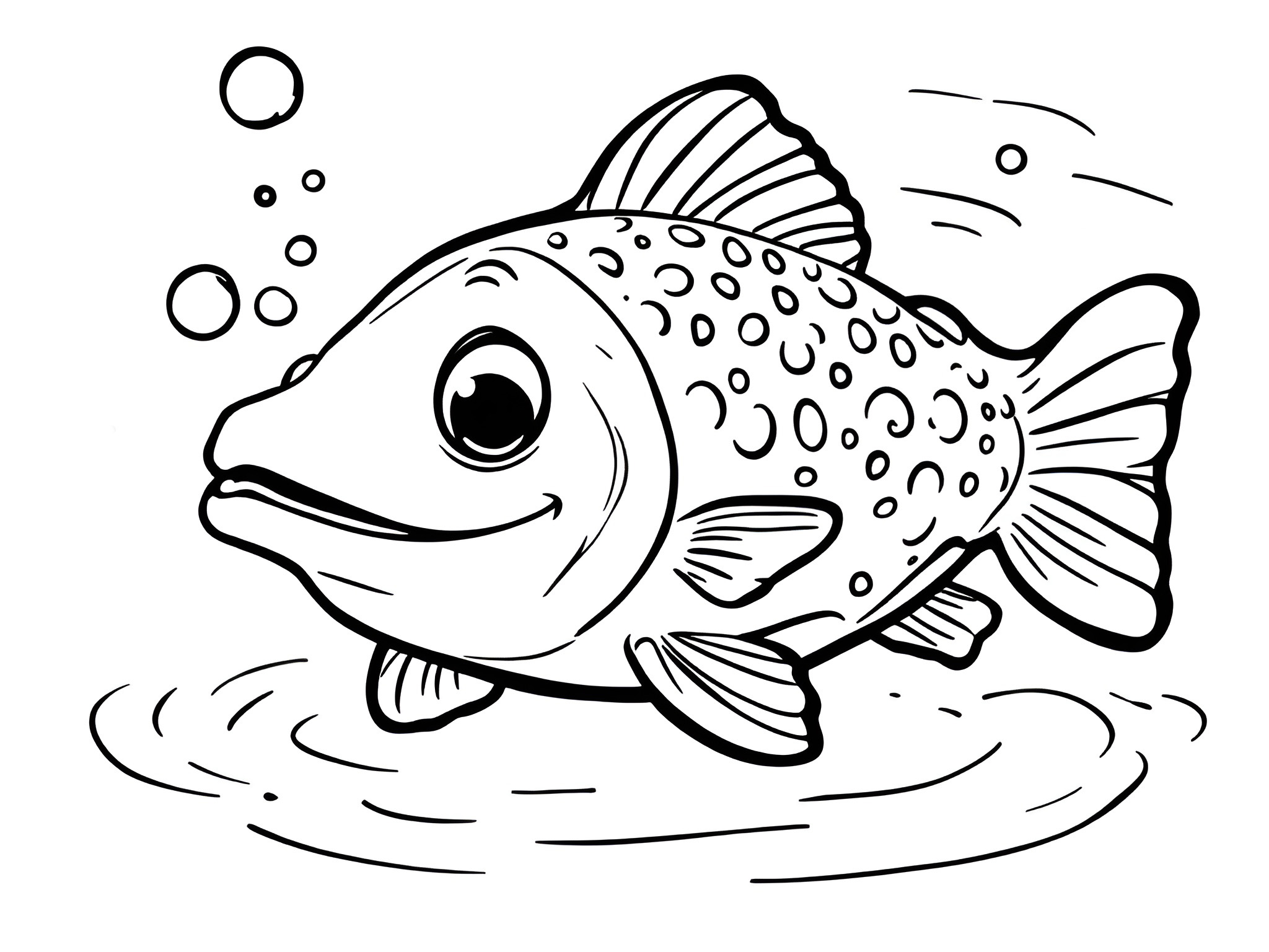 Ausmalbild Forelle – Fröhlicher Malspaß für kleine Naturentdecker 🐟 von MOWOLI