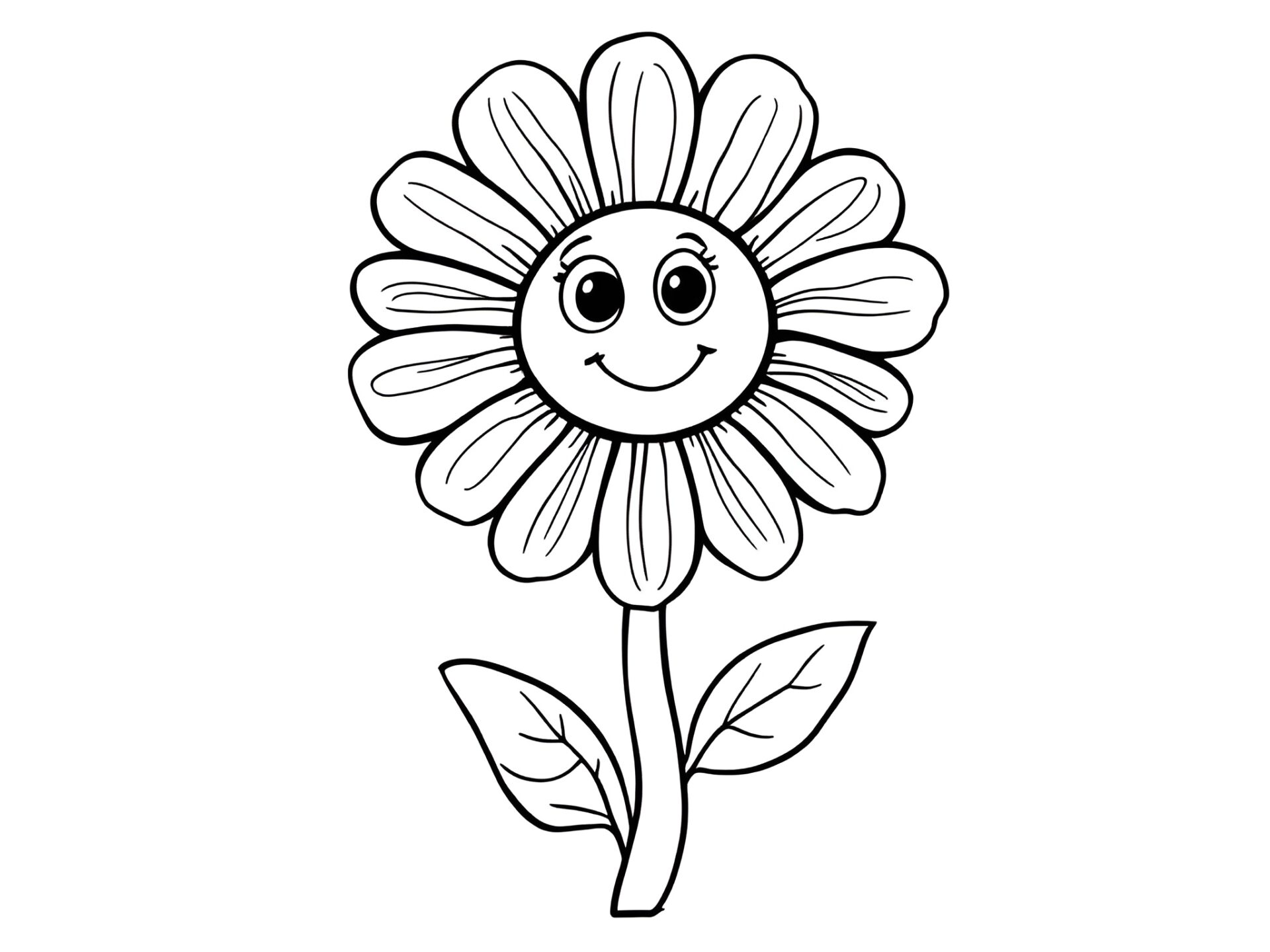 Ausmalbild Gänseblümchen – Zarte Blumenfreude zum Ausmalen für kleine Naturkünstler von MOWOLI
