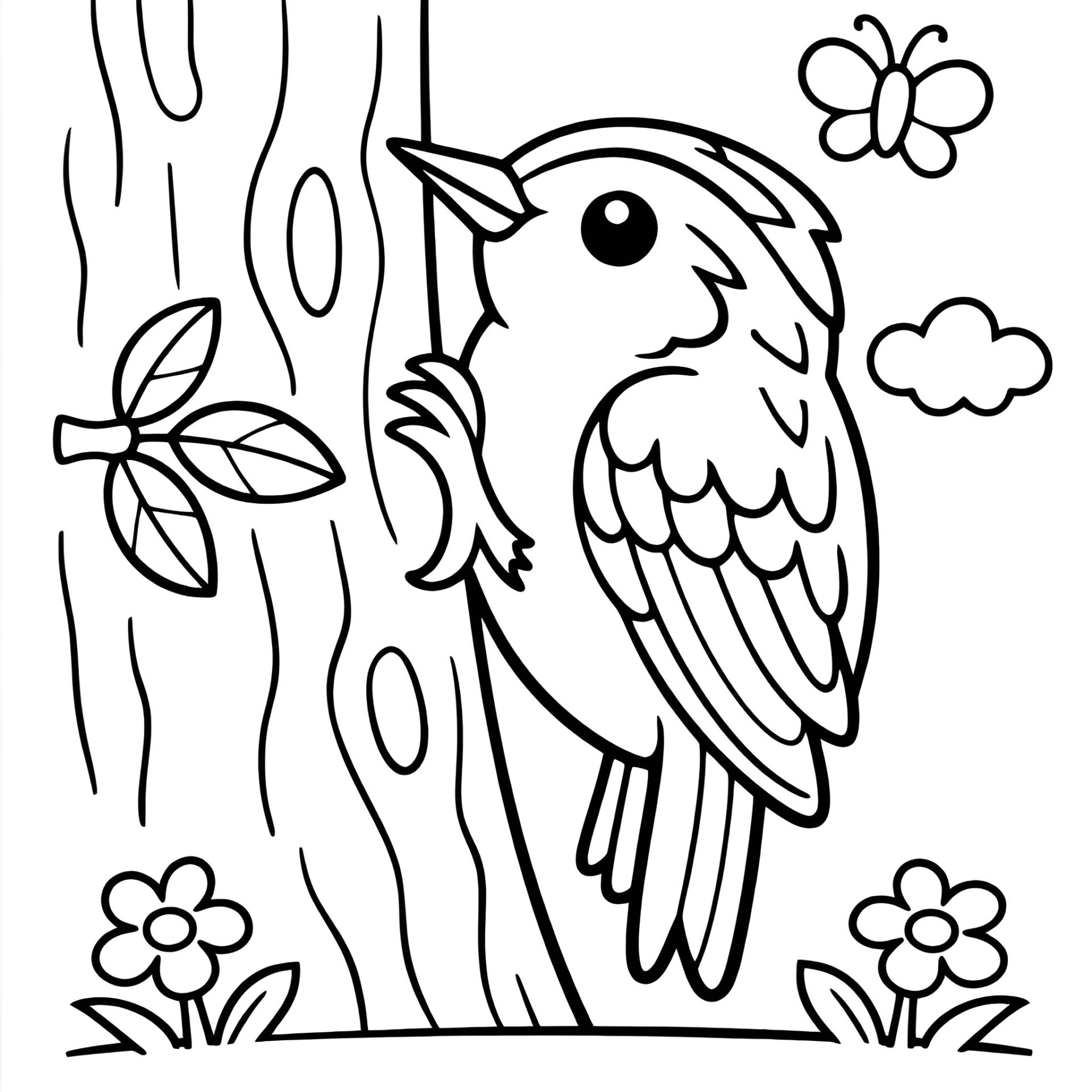 Gartenbaumläufer Ausmalbild kostenlos – Malvorlage zum Ausdrucken für Kinder von MOWOLI