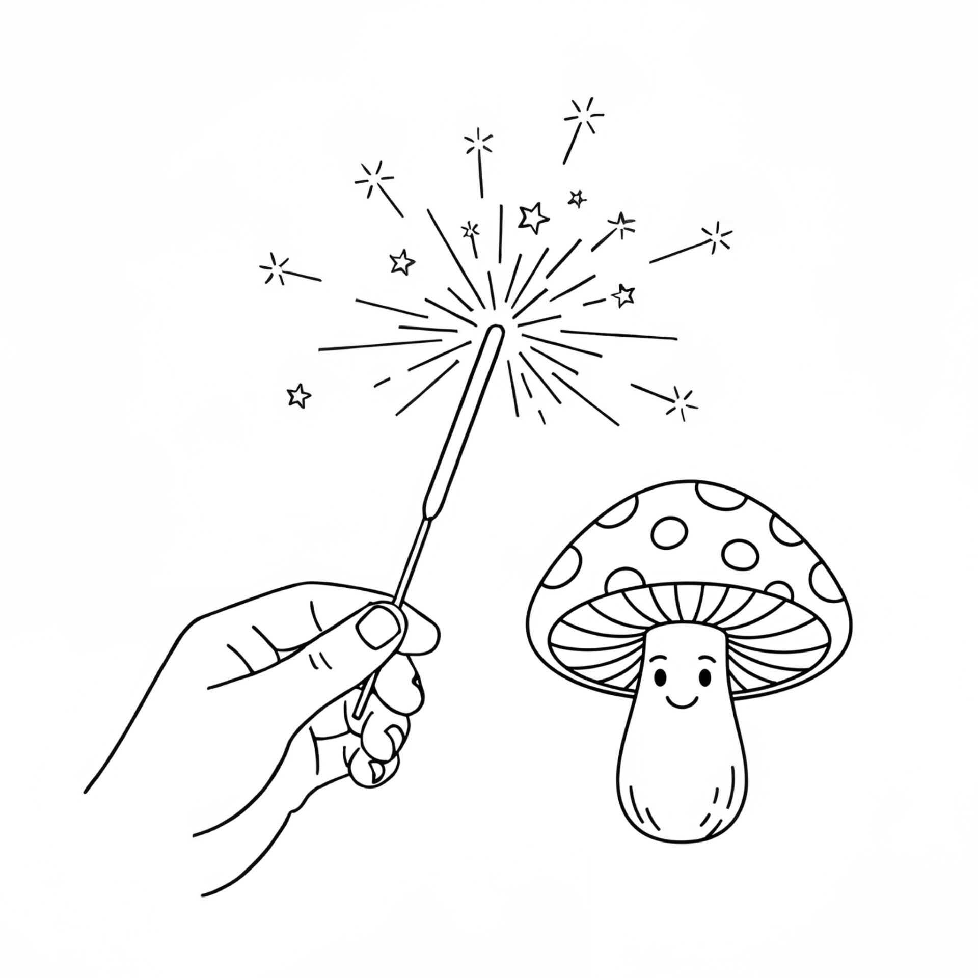 Ausmalbild Fliegenpilz 🍄 Magischer Malspaß für kleine Naturfreunde von MOWOLI