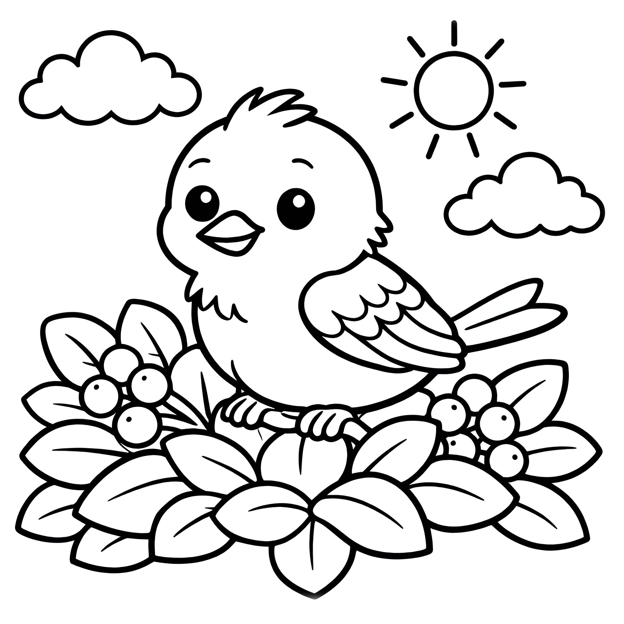 Goldammer Ausmalbild – Kostenlose Malvorlage zum Ausdrucken