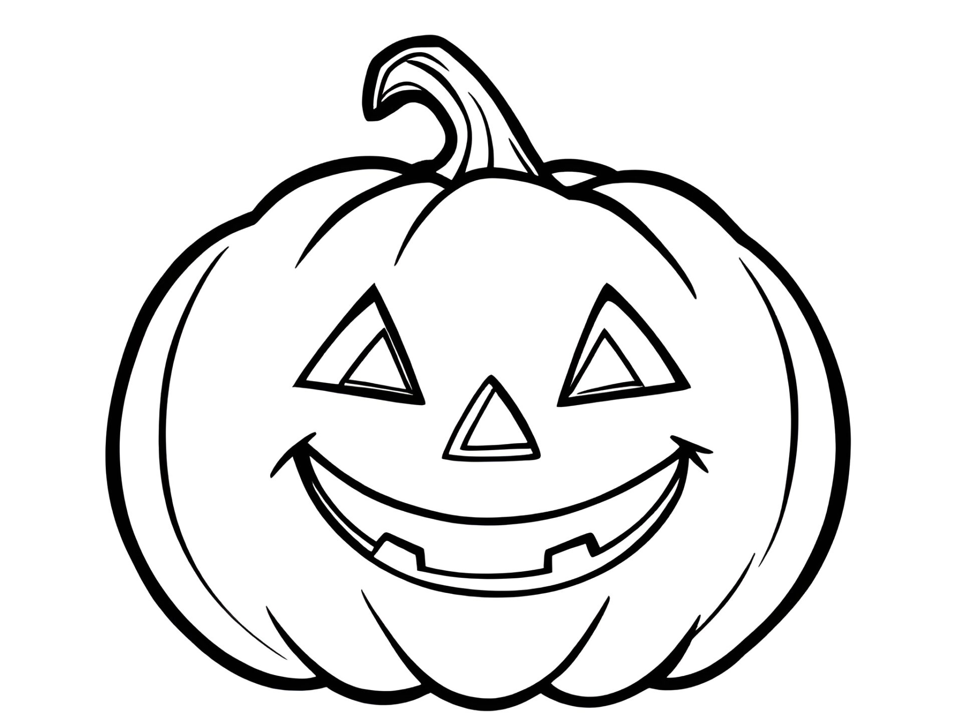 Ausmalbild Halloween Kürbis 🎃 Fröhlicher Gruselspaß für Kinder! 🍂 von MOWOLI