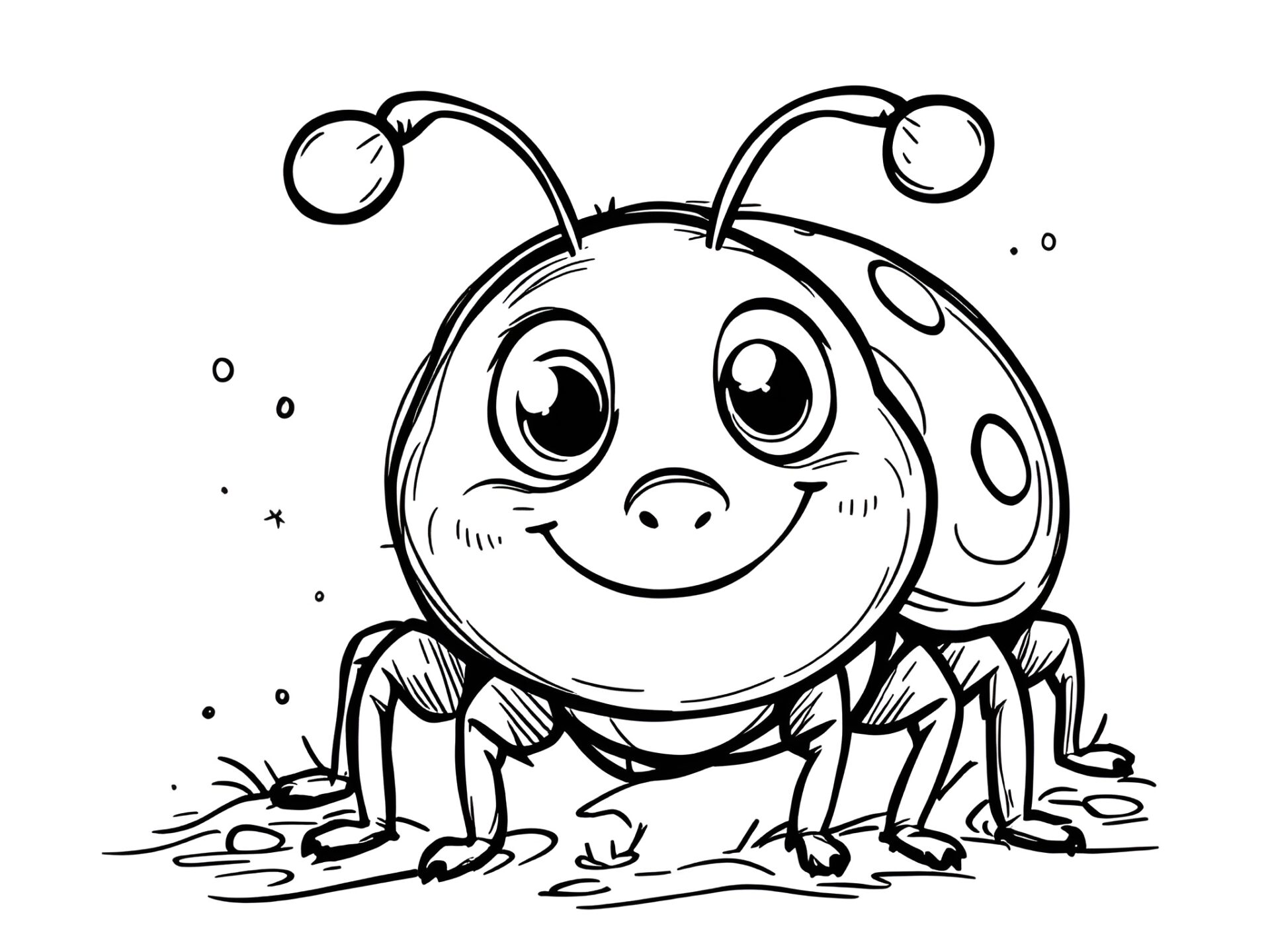 Ausmalbild Käfer – Kreativer Malspaß mit einem kleinen Krabbler 🐞 von MOWOLI