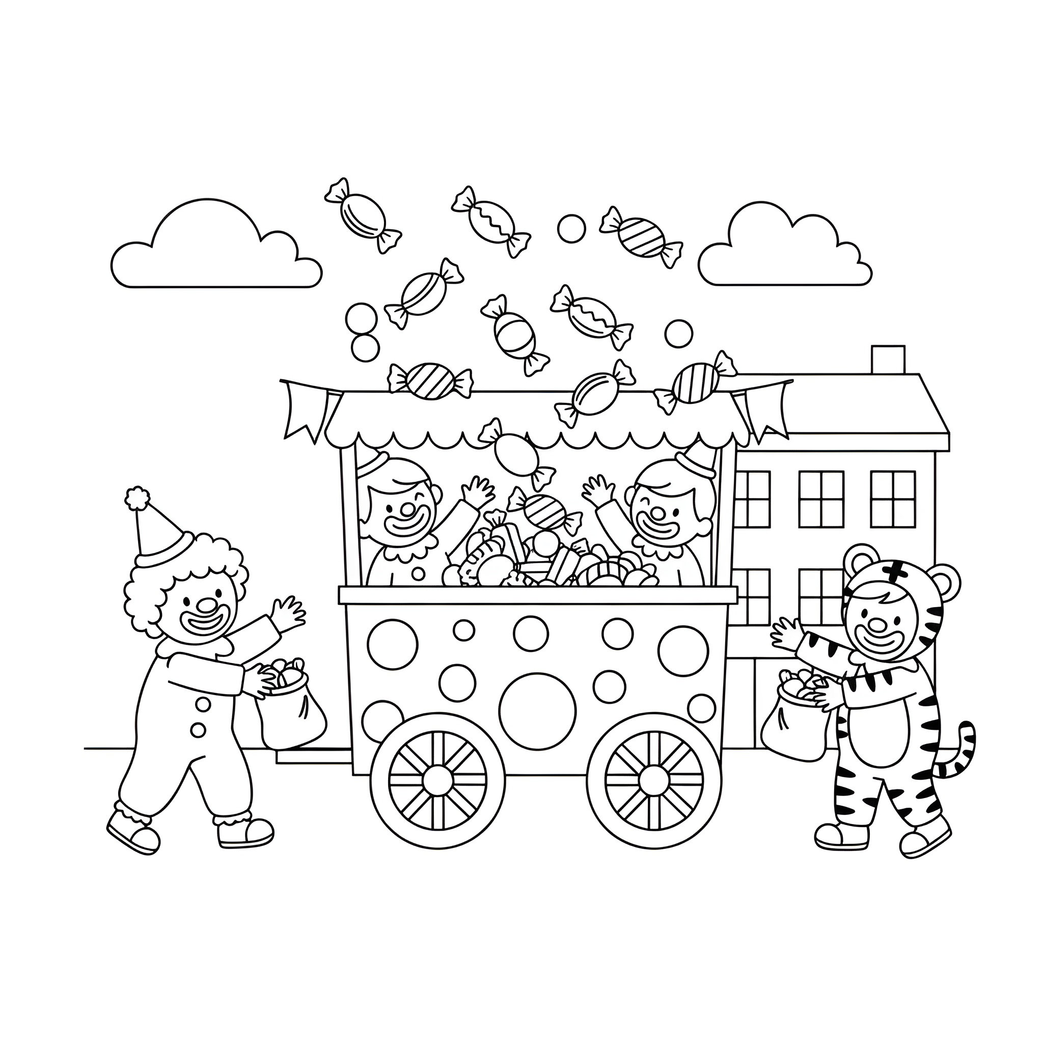 Ausmalbild Kamelle 🍬