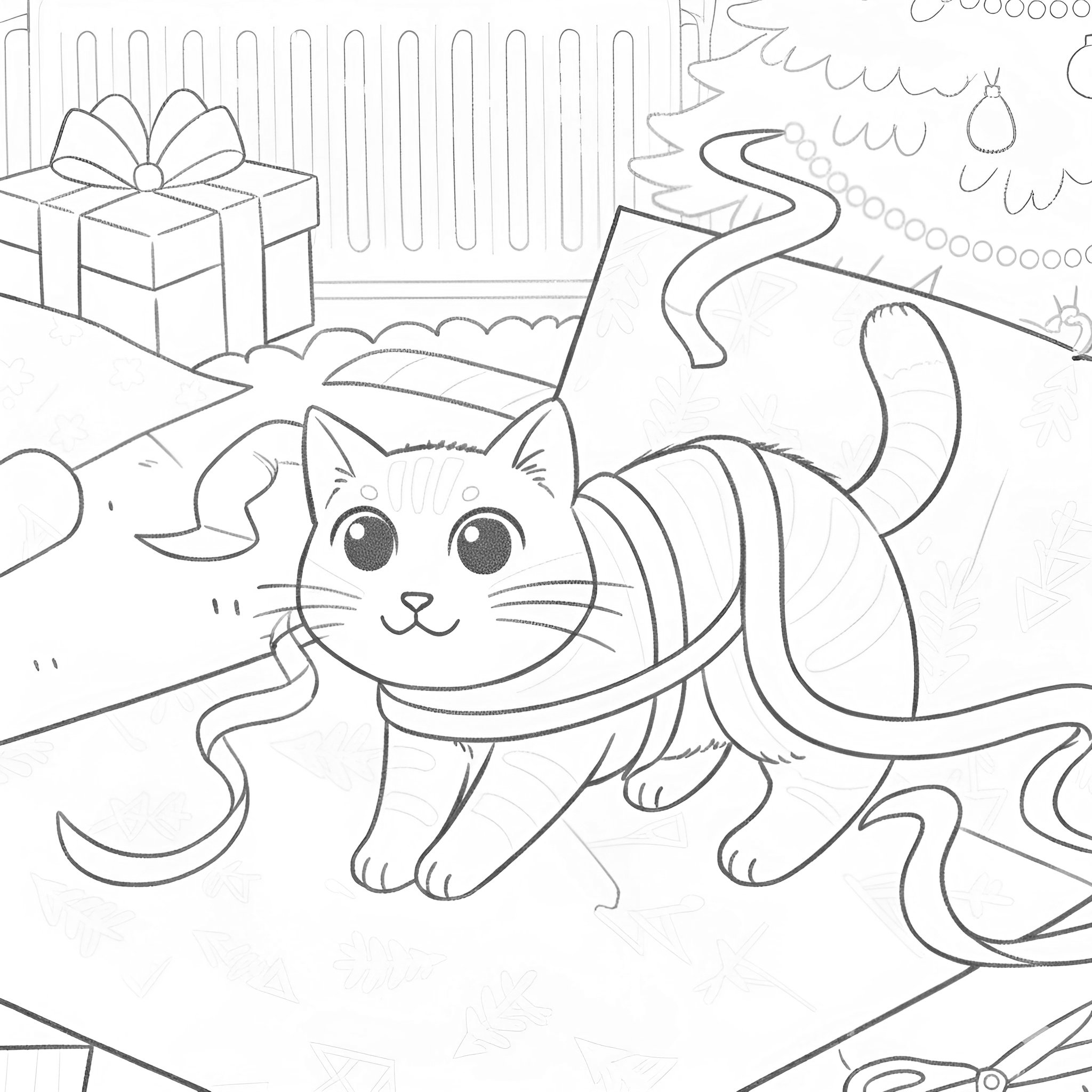 Ausmalbild Kater Zimt als Geschenk 🎁🐾