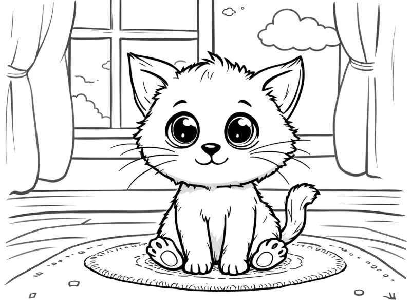  Ausmalbild Katzenbaby - MOWOLI 🌈 Deine bunte Kinderwelt! Illustration 