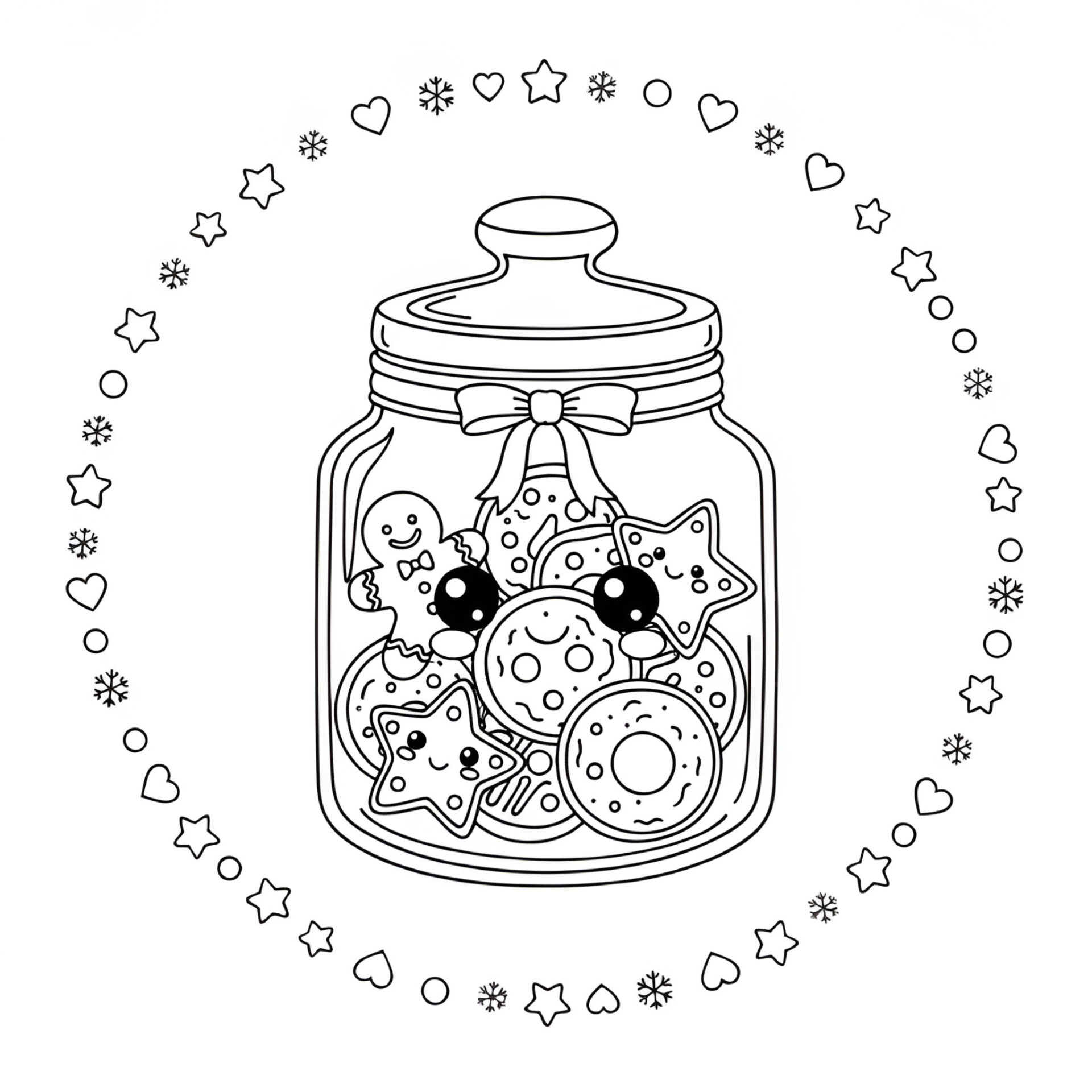 Ausmalbild Kekse 🍪 Süßer Malspaß für kleine Naschkatzen und kreative Kinder von MOWOLI