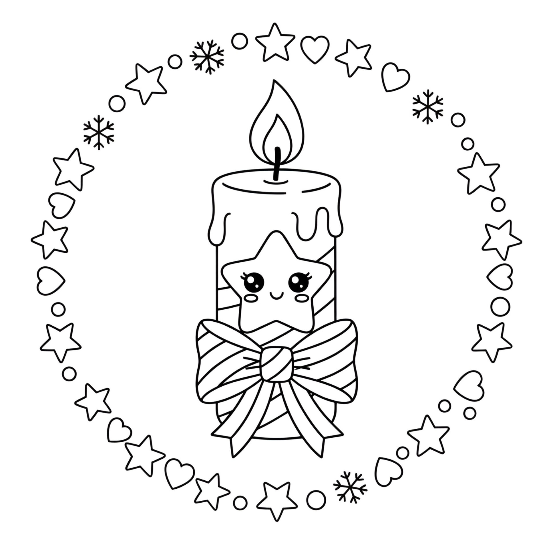 usmalbild Kerze 🕯️ Ruhiger Malspaß für gemütliche Momente von MOWOLI