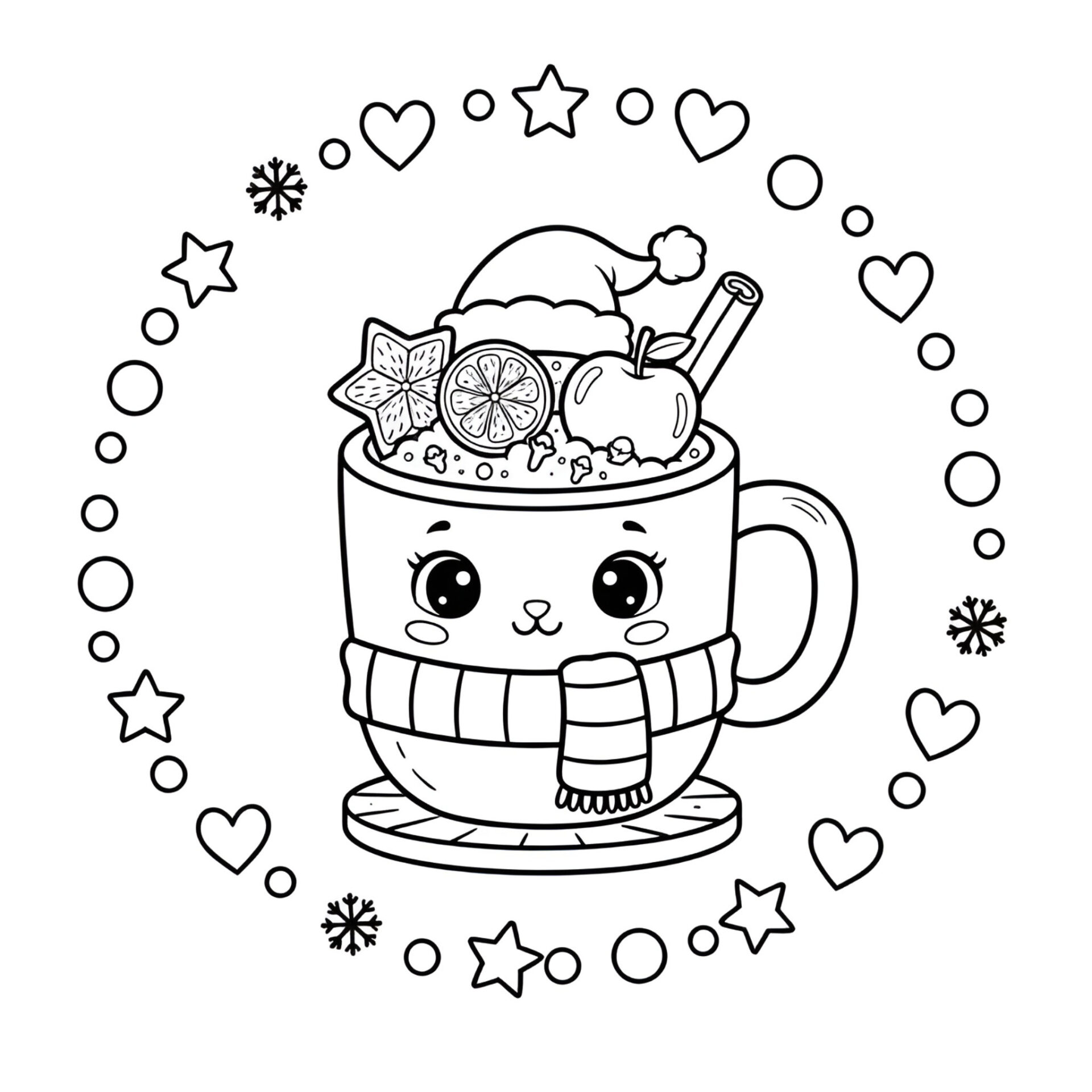 Ausmalbild Kinderpunsch – Wärmender Winterspaß für Kinder von MOWOLI