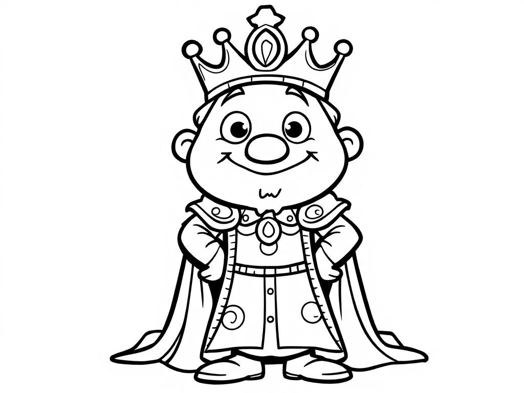 Ausmalbild König – Majestätischer Malspaß für kleine Märchenfans 👑 kostenlos zum Download