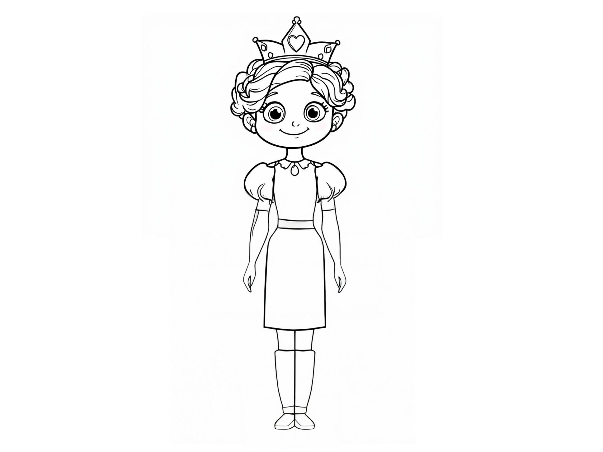 Ausmalbild Königin – Königlicher Malspaß für kleine Märchenfans 👑 kostenlos zum Download