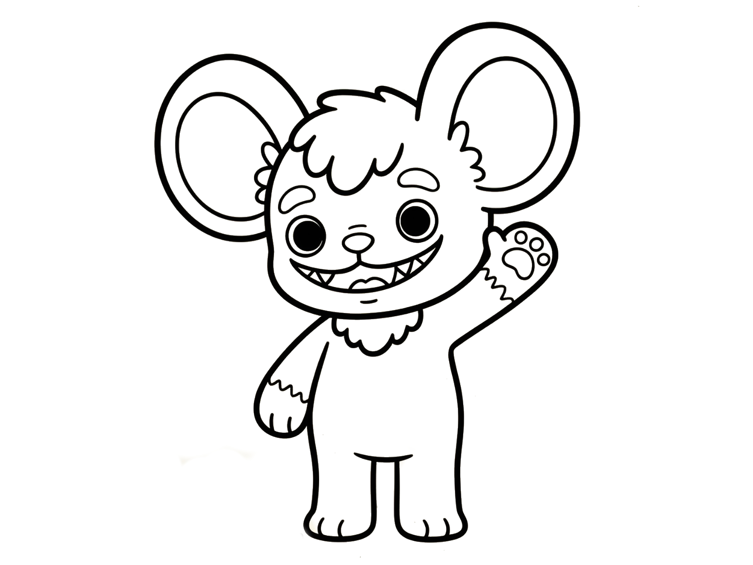 Labubu Ausmalbild und Malvorlage – Das freche Fabelwesen zum Ausmalen & Staunen von MOWOLI