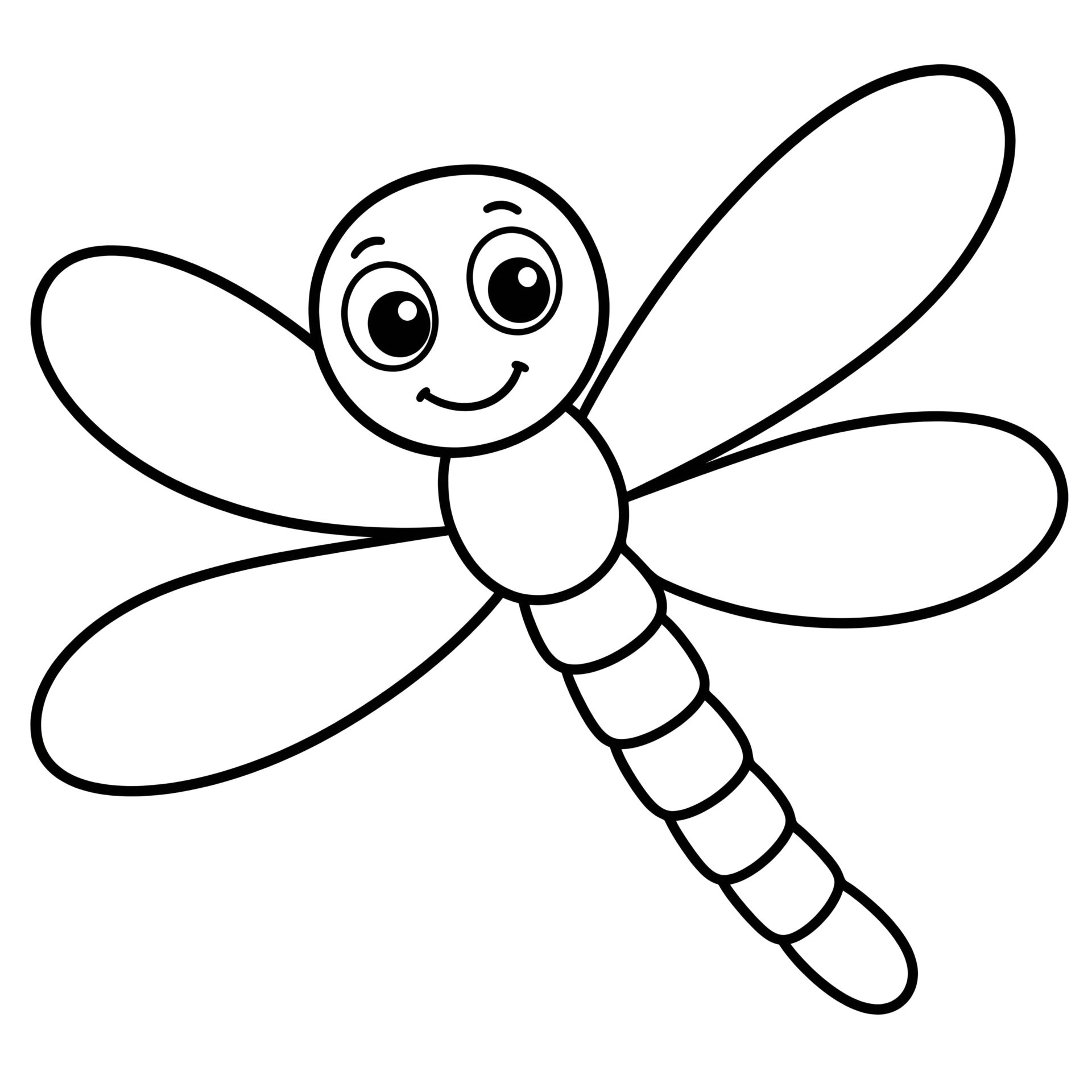 Libelle Ausmalbild kostenlos – Malvorlage zum Ausdrucken für Kinder von MOWOLI