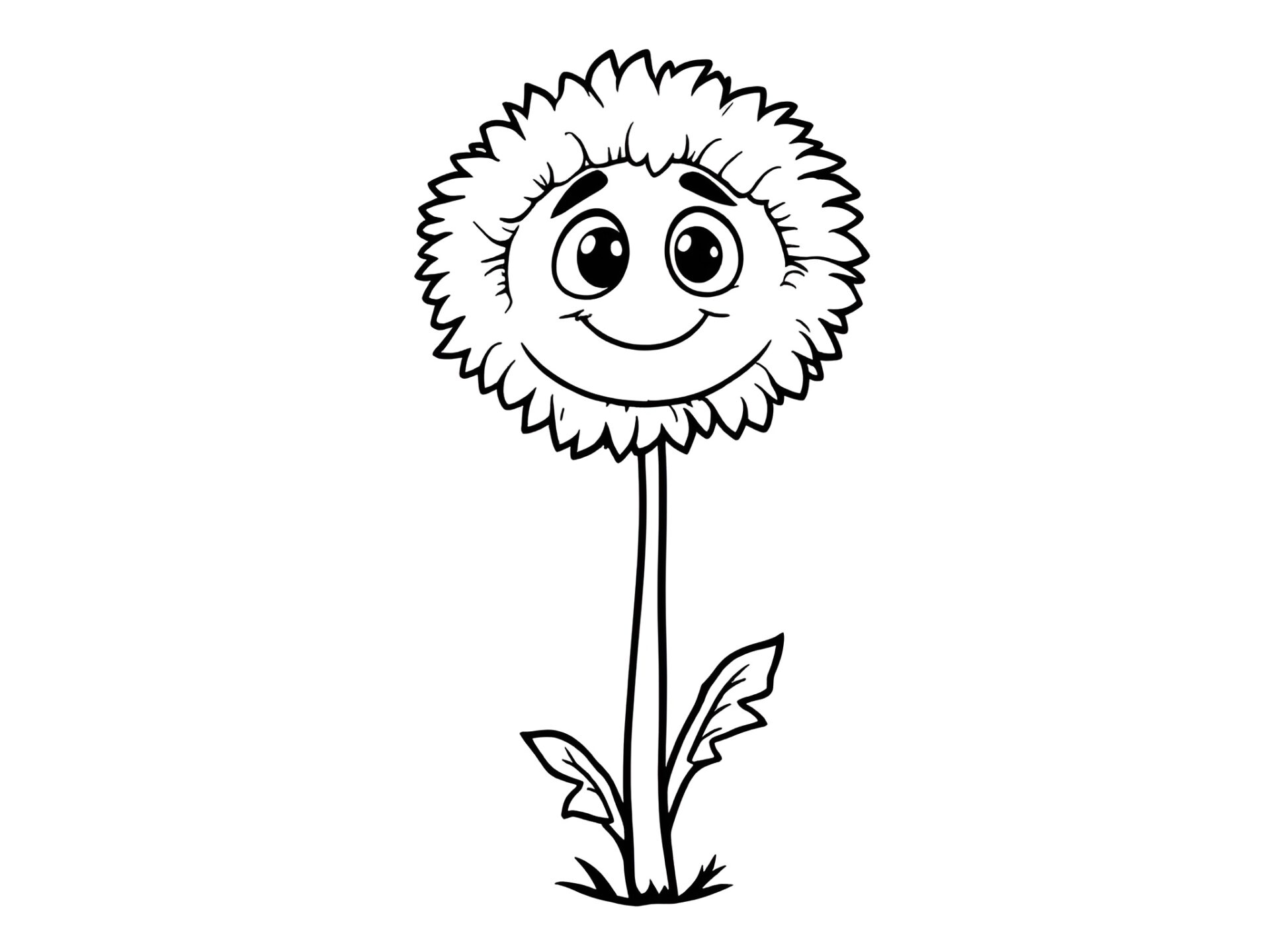 Ausmalbild Löwenzahn – Frühlingsfrische Kreativität mit der beliebten Pusteblume von MOWOLI
