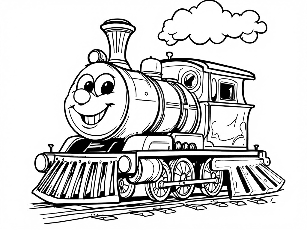 Ausmalbild Lokomotive – Abenteuerlicher Malspaß für kleine Eisenbahnfans 🚂 von MOWOLI