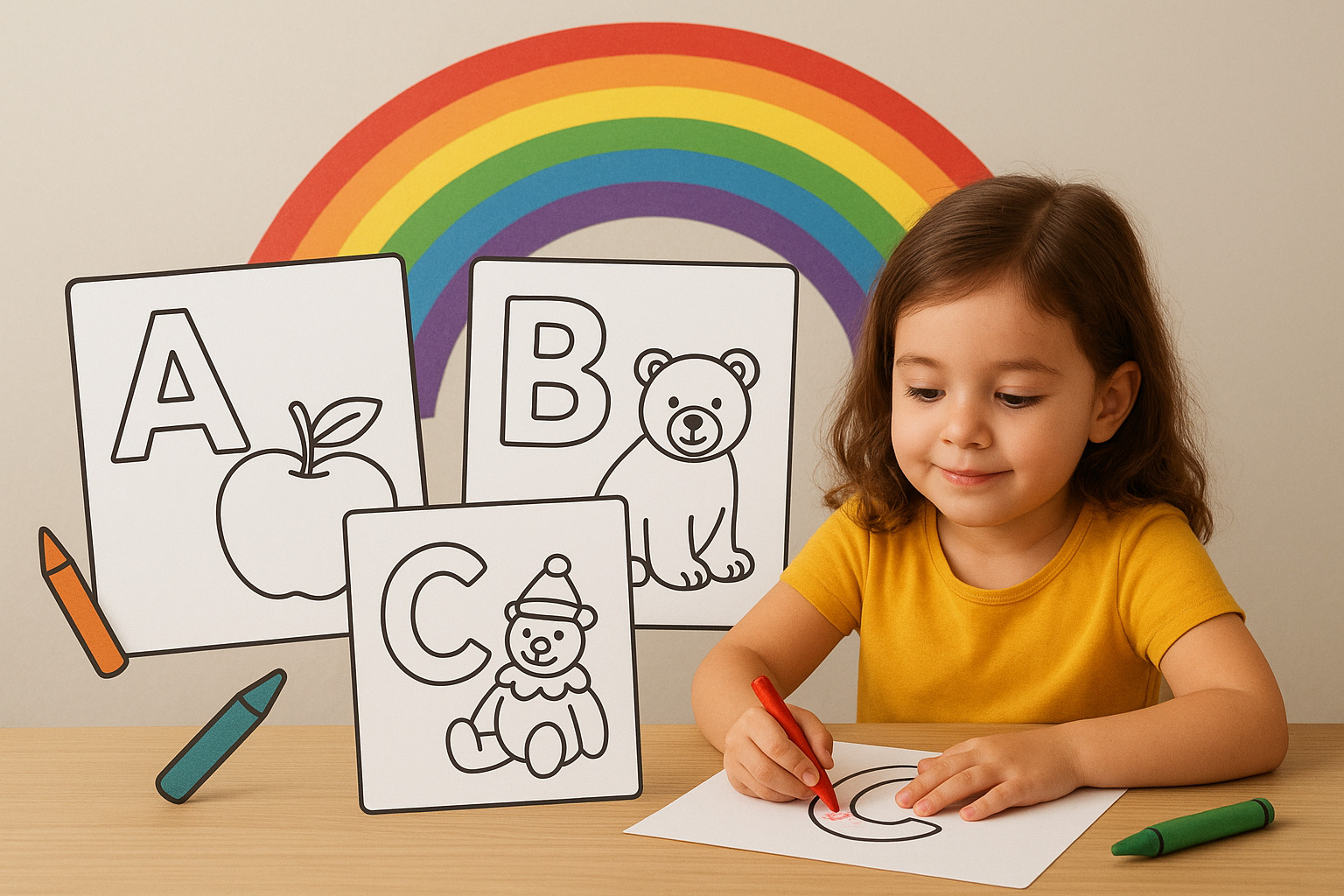 ABC & Alphabet Ausmalbilder und Malvorlage für Kinder von MOWOLI