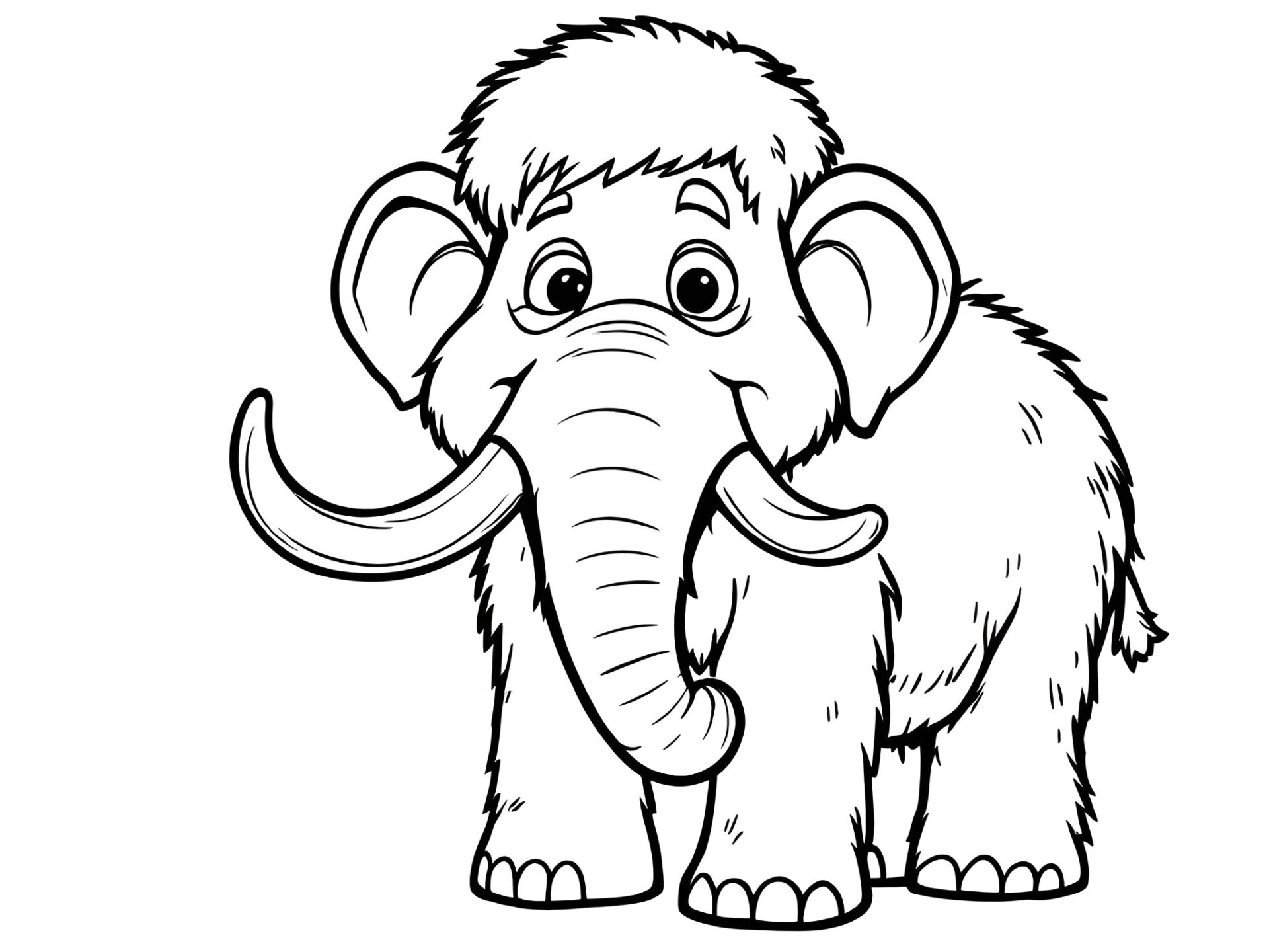 Mammut als Ausmalbild für Kinder MOWOLI Deine bunte Kinderwelt
