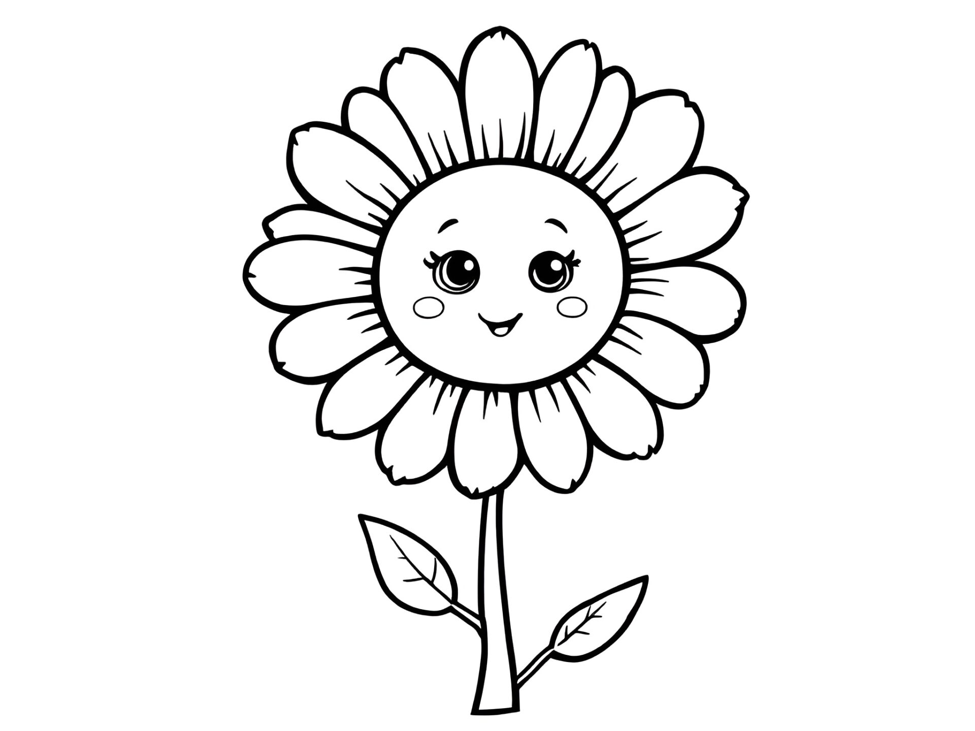 Ausmalbild Margerite – Sommerliche Blütenpracht für kleine Künstler von MOWOLI