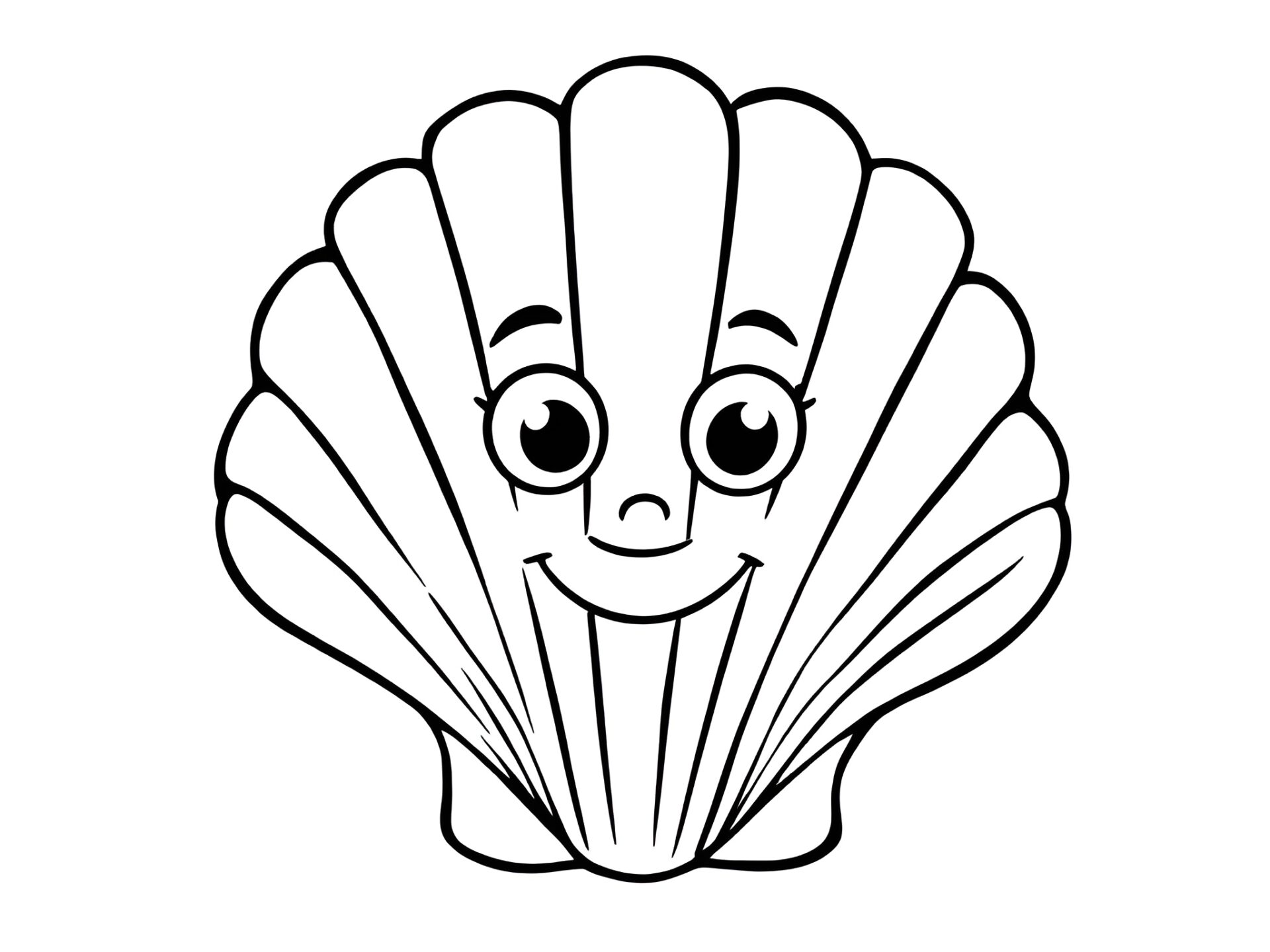 Ausmalbild Muschel – Kreativer Malspaß mit einem kleinen Schatz aus dem Meer von MOWOLI