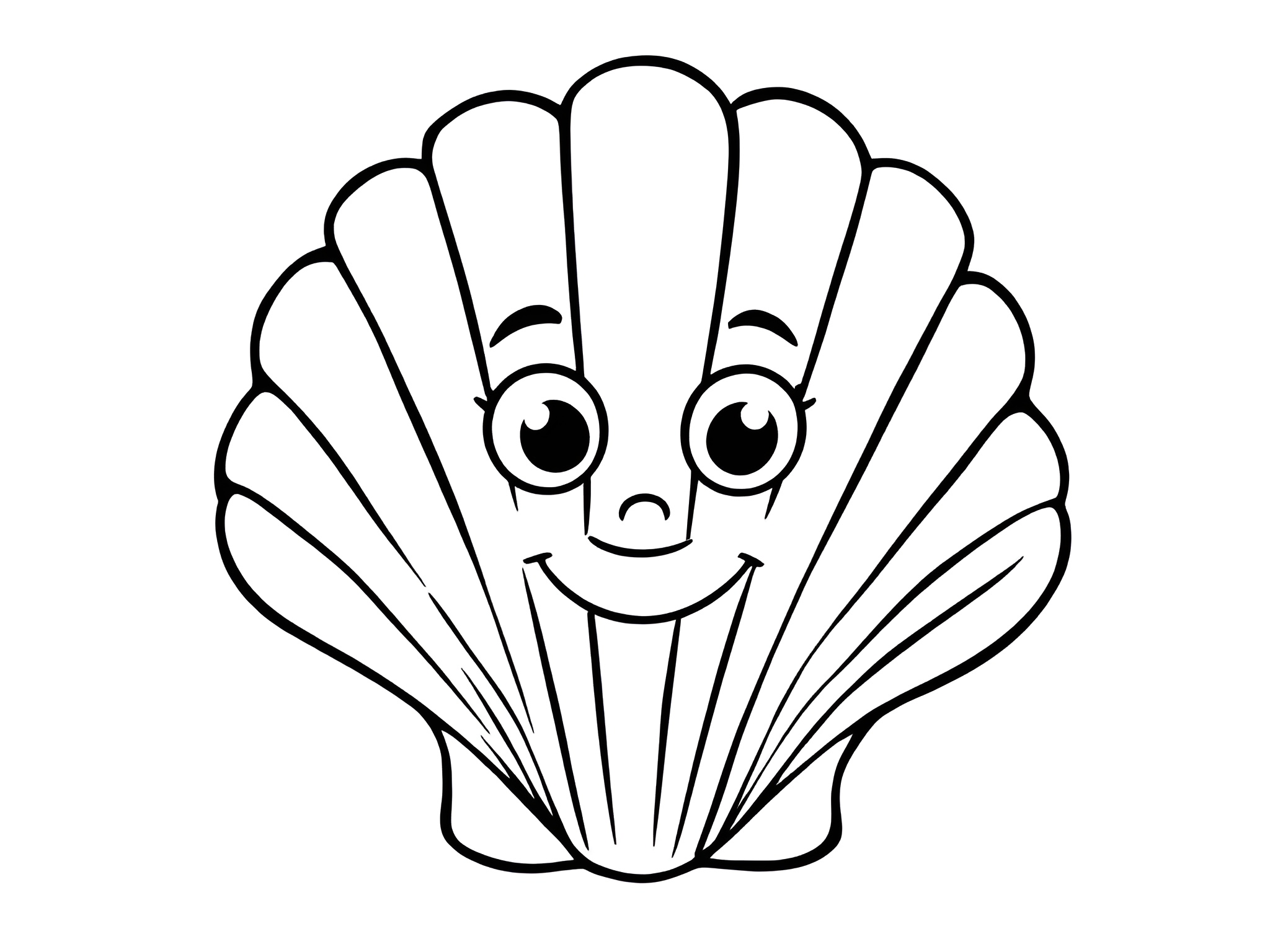 Ausmalbild Muschel – Kreativer Malspaß mit einem kleinen Schatz aus dem Meer von MOWOLI