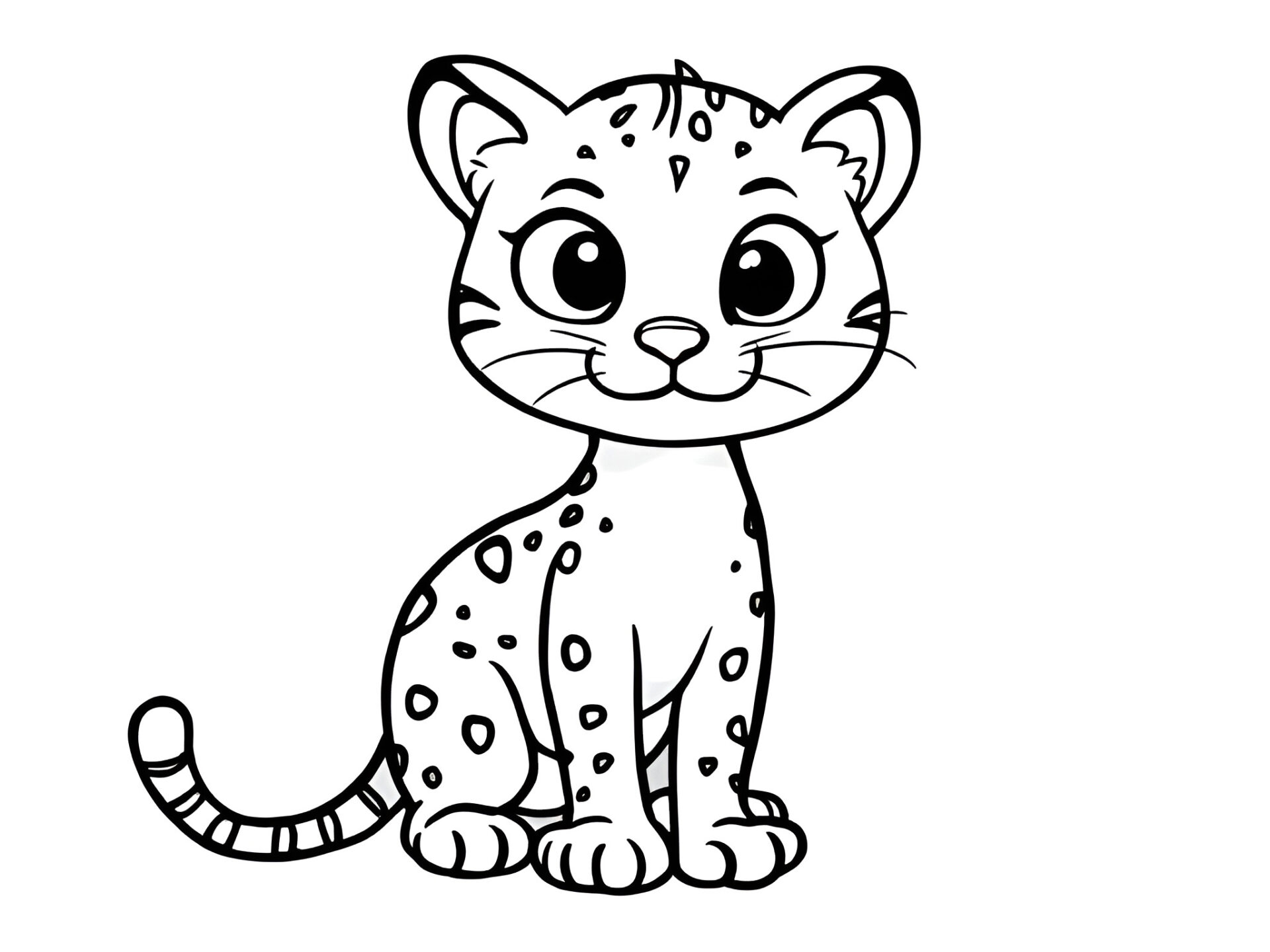 Ausmalbild Ozelot – Kreativer Malspaß mit der gefleckten Wildkatze von MOWOLI 🎨🌿