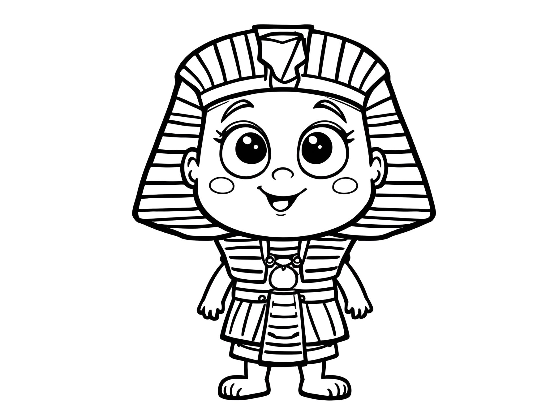 Ausmalbild Pharao – Majestätischer Malspaß im alten Ägypten von MOWOLI 🖍️🏺
