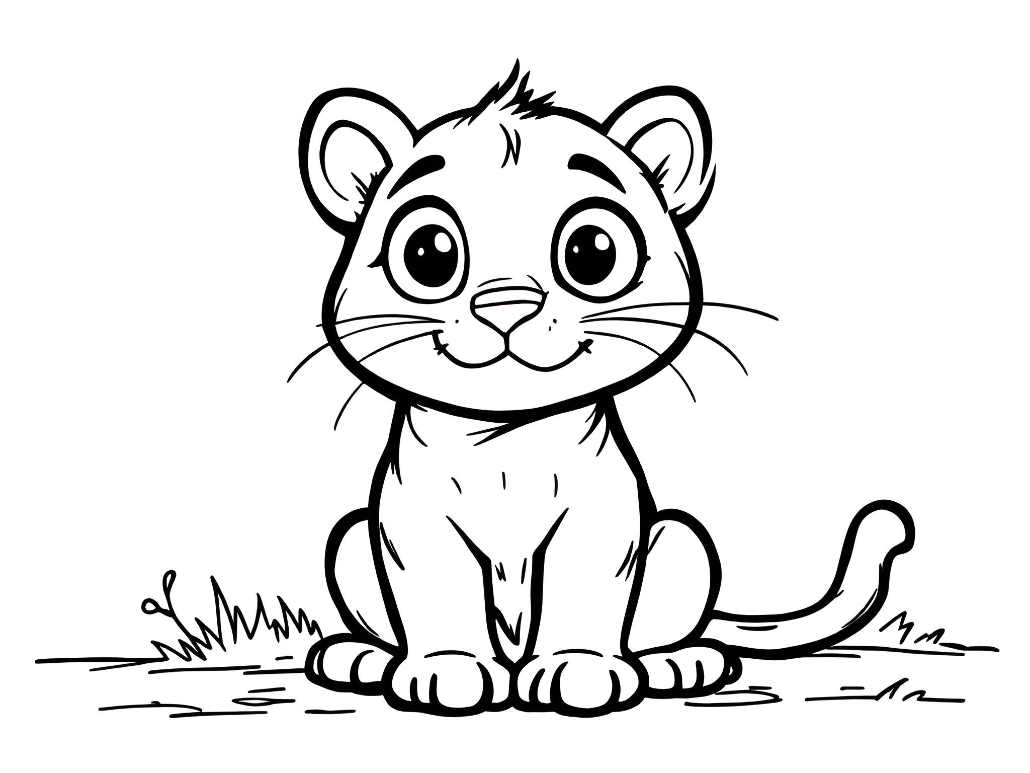 🐾 Ausmalbild Puma – Kraftvoller Malspaß mit der anmutigen Bergkatze von MOWOLI