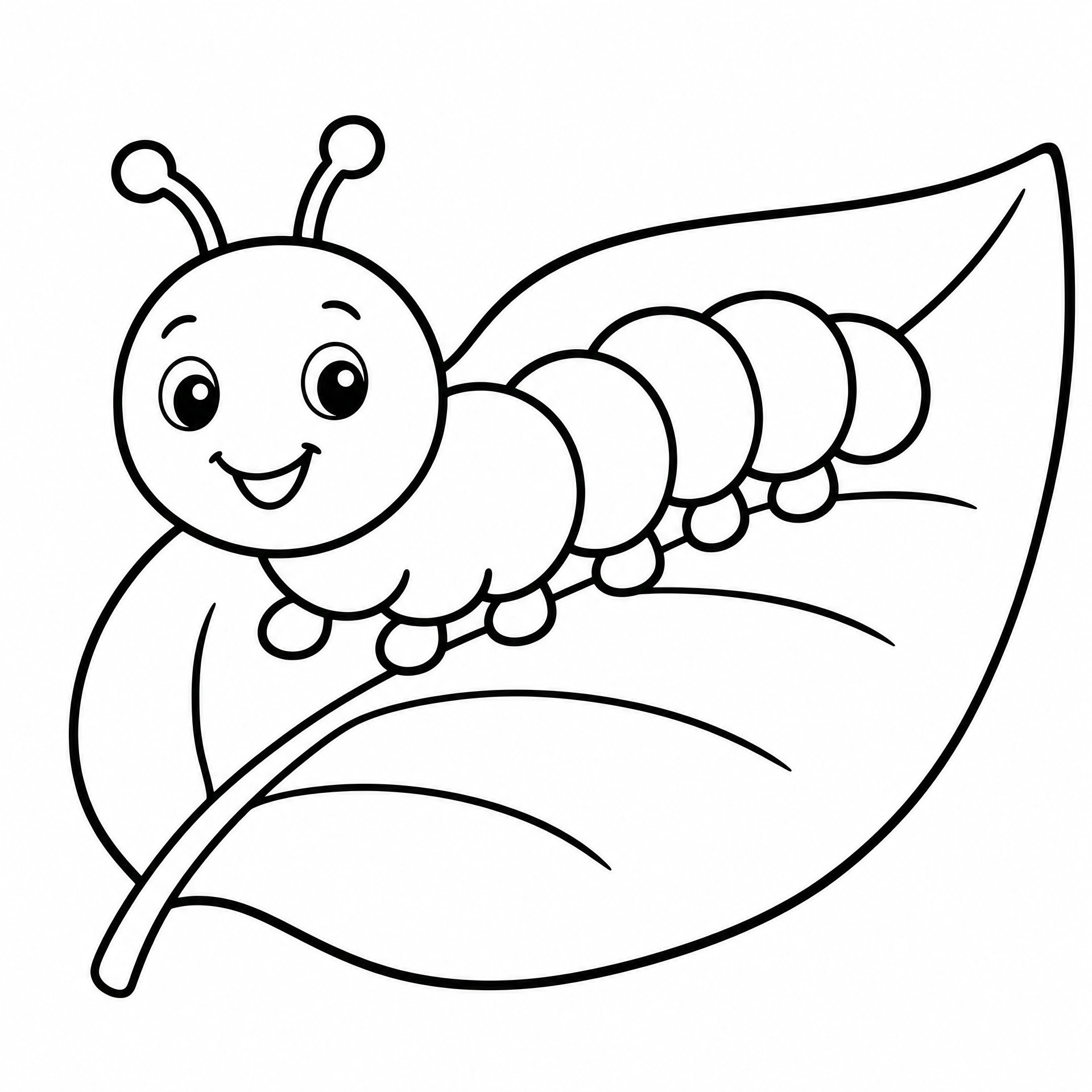 Raupe Ausmalbild kostenlos – Malvorlage zum Ausdrucken für Kinder von MOWOLI