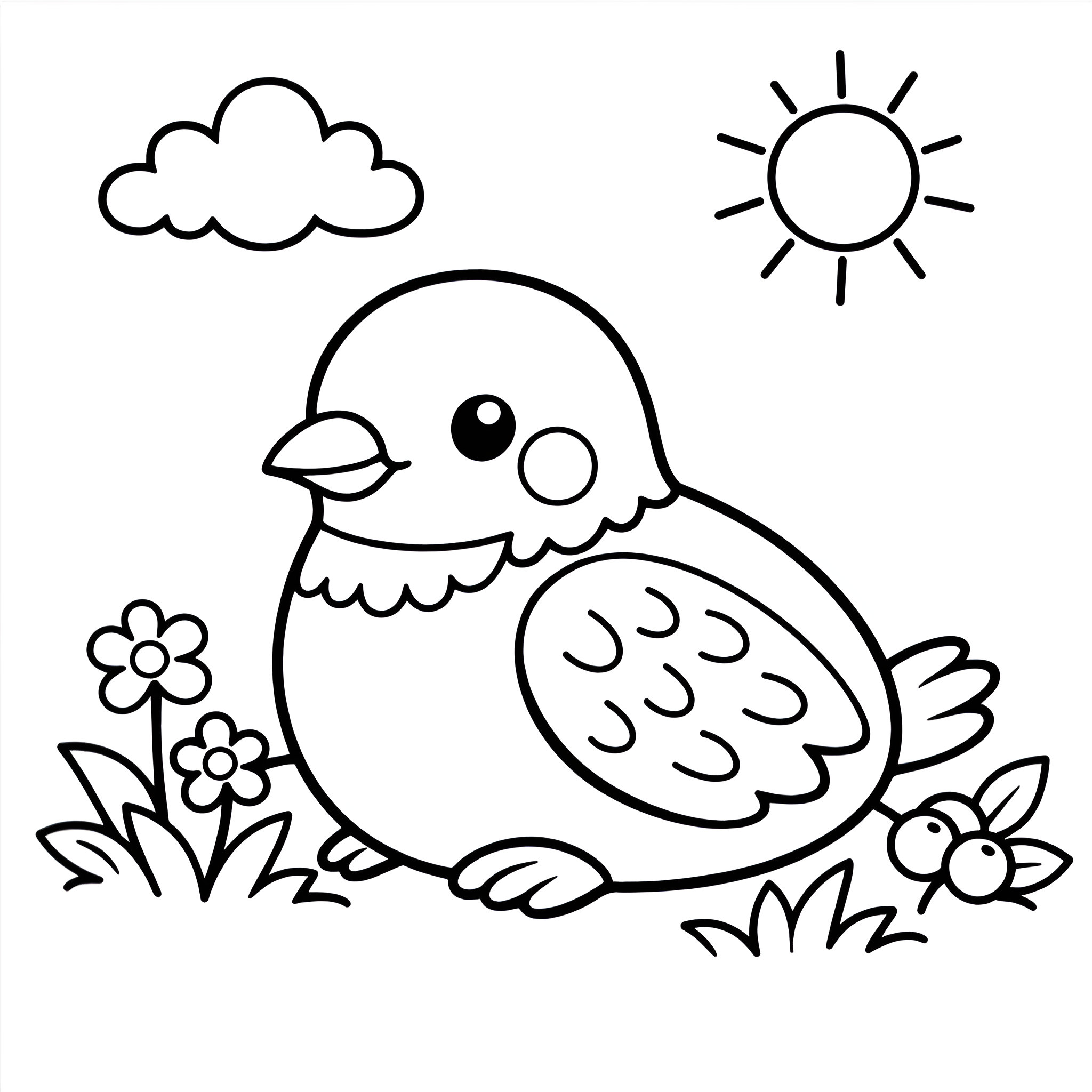 Rebhuhn Ausmalbild – Kostenlose Malvorlage zum Ausdrucken