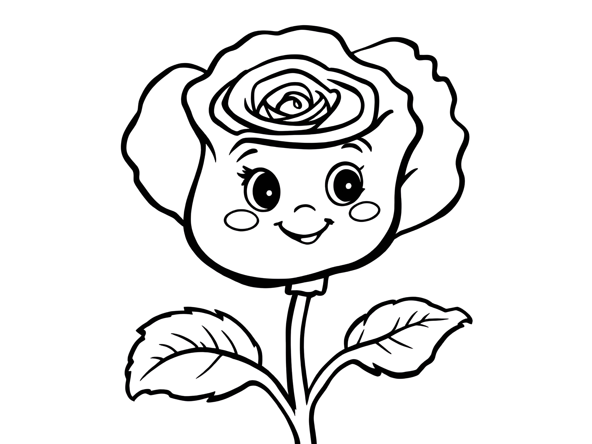 Ausmalbild Rose – Kreativer Blütenspaß für kleine und große Künstler von MOWOLI