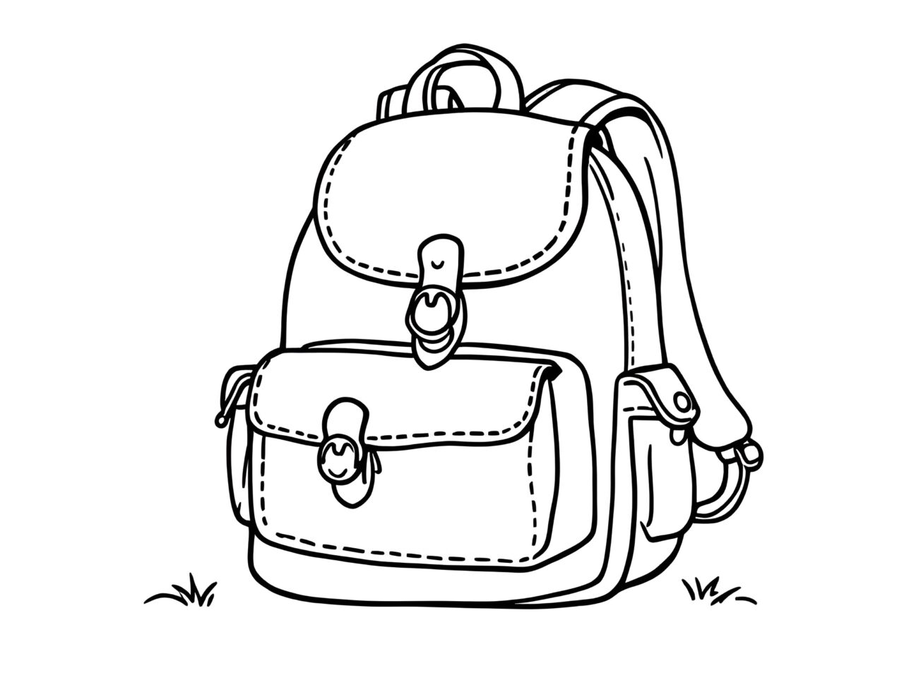 Ausmalbild Rucksack - MOWOLI 🌈 Deine bunte Kinderwelt!