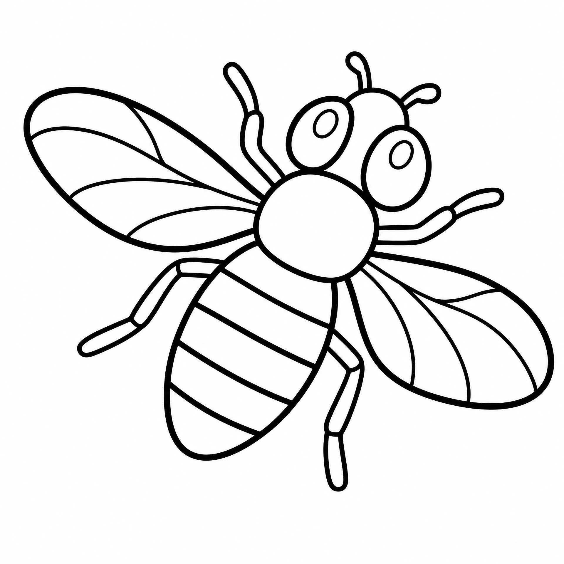 Schwebfliege Ausmalbild kostenlos – Malvorlage zum Ausdrucken für Kinder von MOWOLI