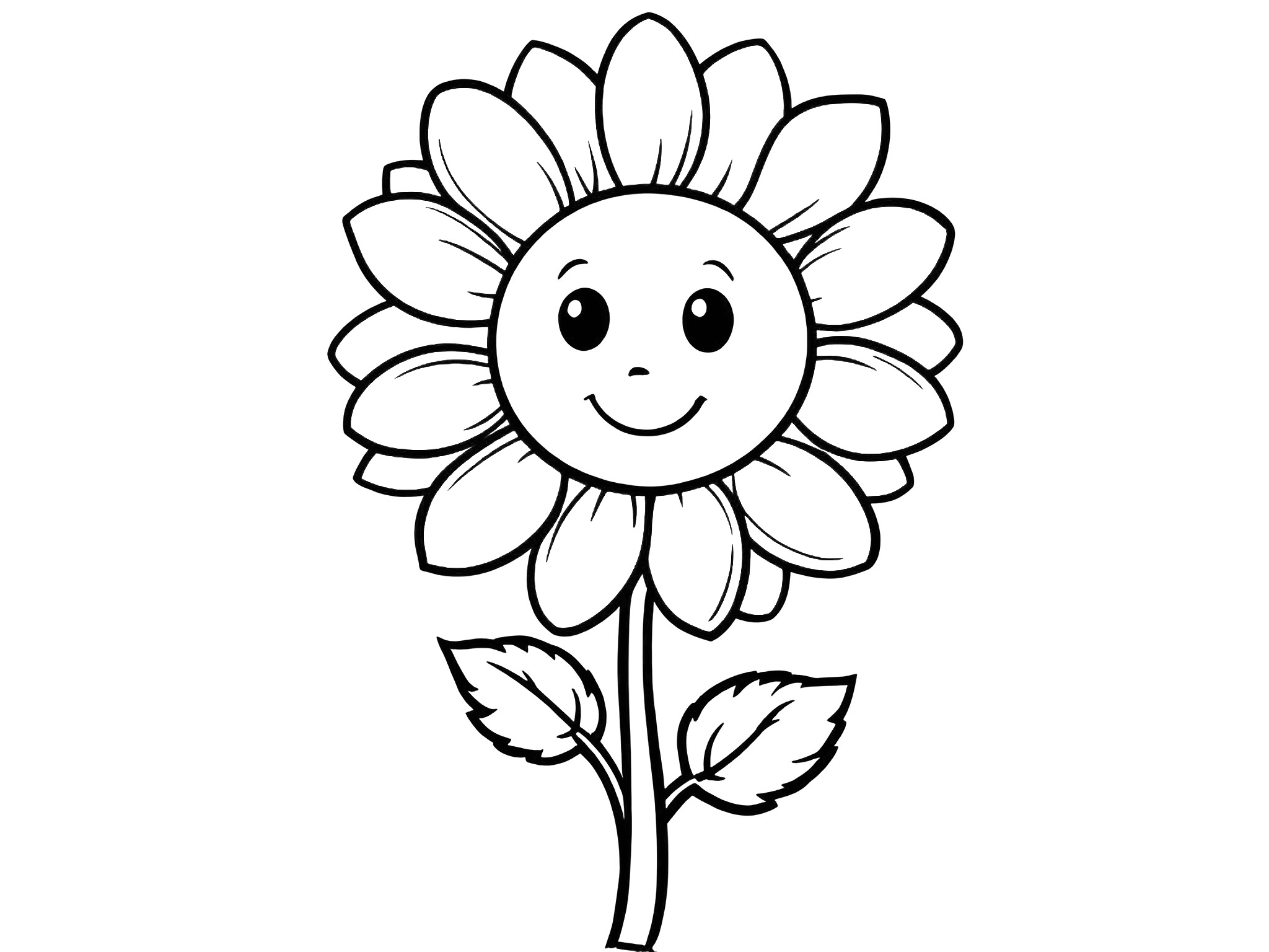 Ausmalbild Sonnenblume – Sommerliche Malfreude für kleine und große Blumenkünstler von MOWOLI