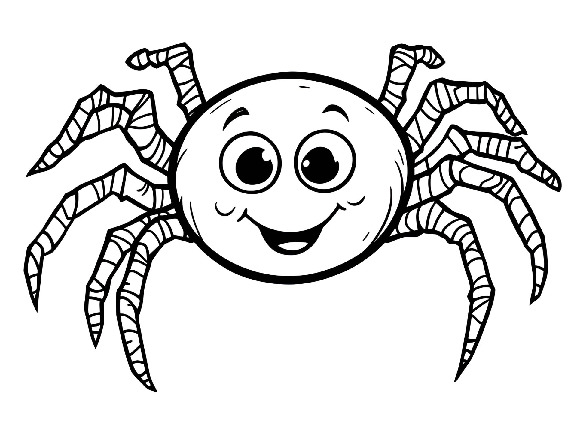 Ausmalbild Spinne 🕷️ Spannender Malspaß für kleine Naturentdecker 🕸️