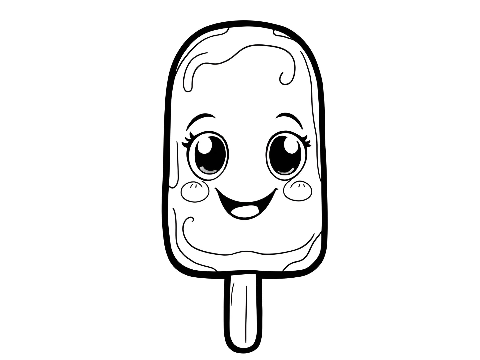 Ausmalbild Stieleis – Leckerer Malspaß für kleine Eis-Fans 🍭 kostenlos zum Download