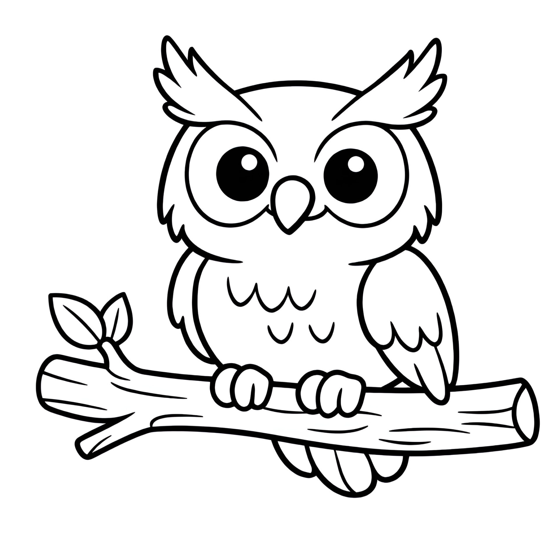 Uhu Ausmalbild kostenlos – Malvorlage zum Ausdrucken für Kinder von MOWOLI