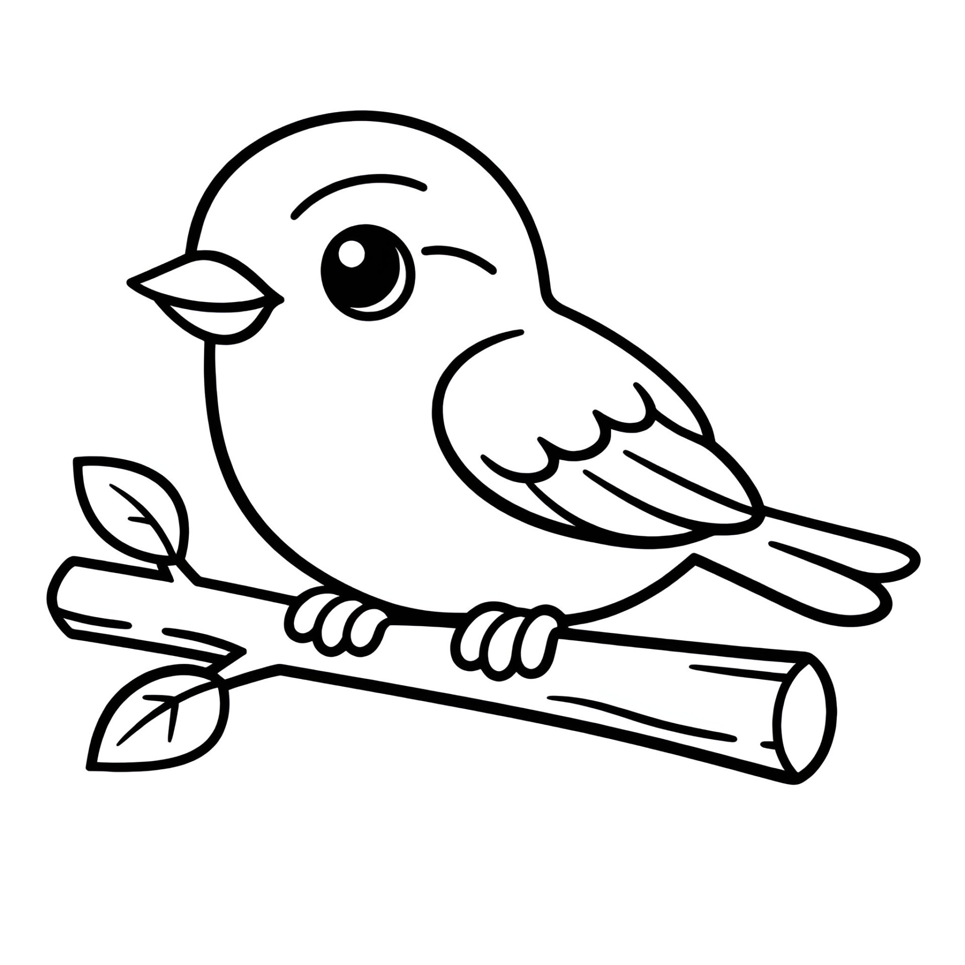 Waldlaubsänger Ausmalbild kostenlos – Malvorlage zum Ausdrucken für Kinder von MOWOLI