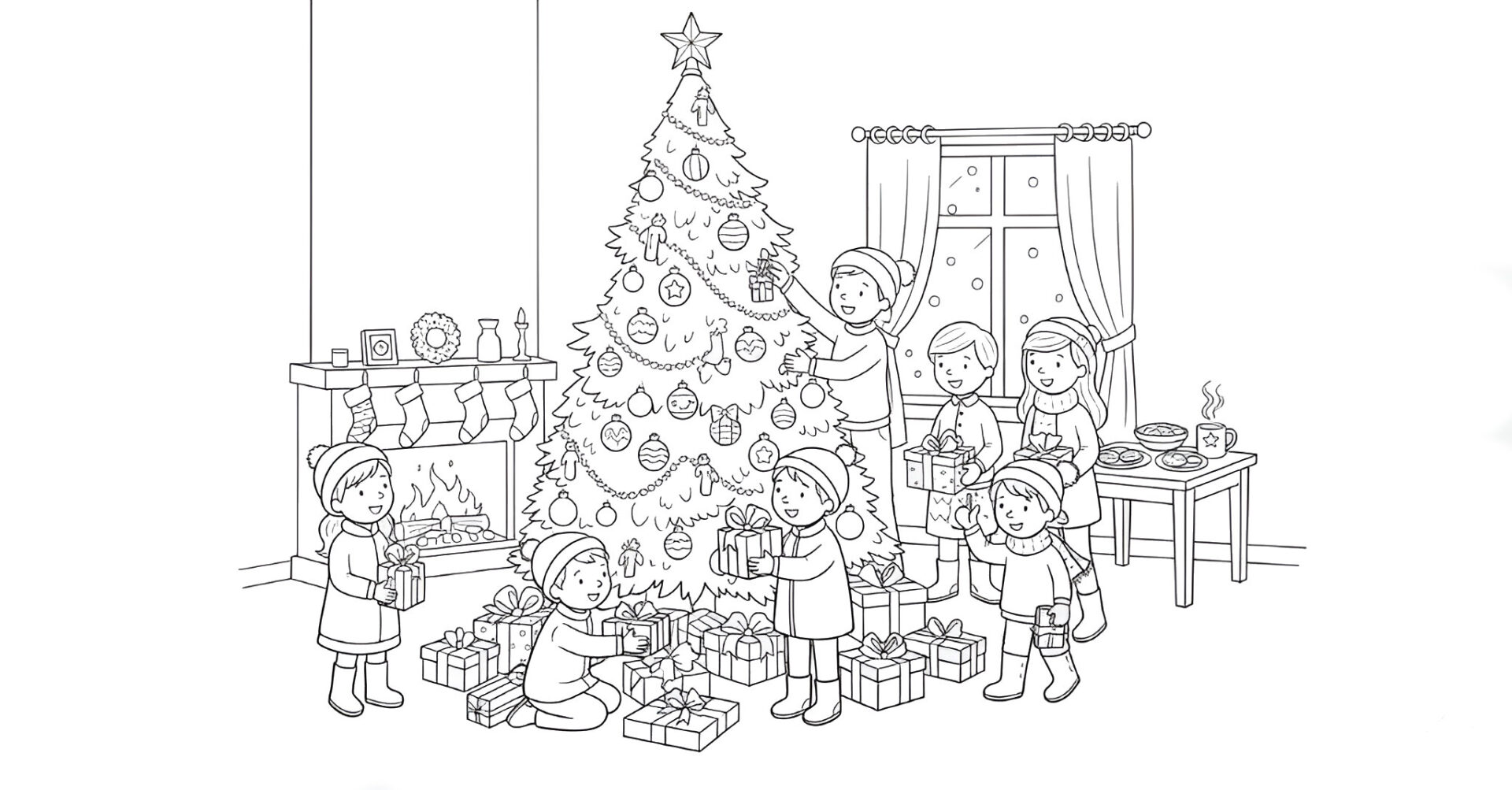 Ausmalbild Weihnachtsfest 🎄 Festlicher Malspaß für die schönste Zeit des Jahres von MOWOLI