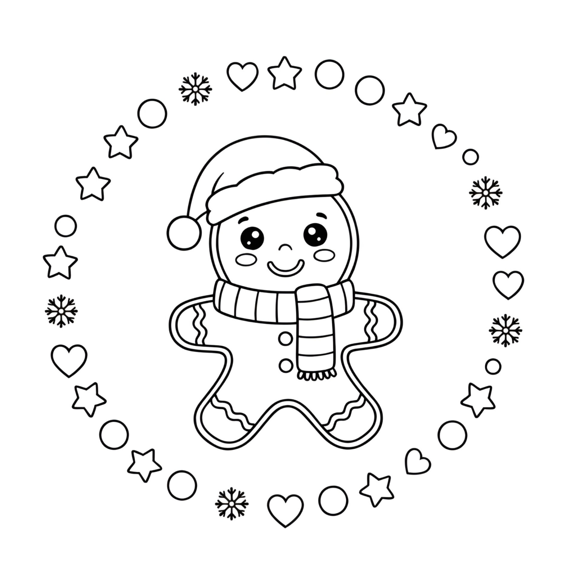 Ausmalbild Weihnachtsplätzchen 🍪 Süßer Malspaß in der Adventszeit von MOWOLI