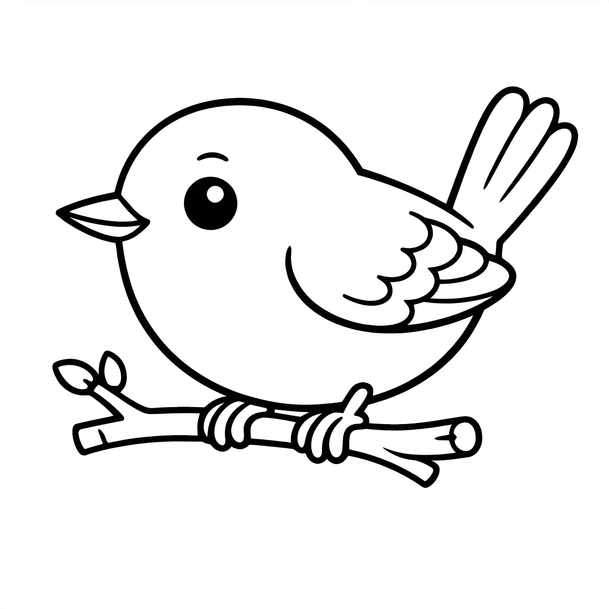 Zaunkönig Ausmalbild – Kostenlose Malvorlage zum Ausdrucken