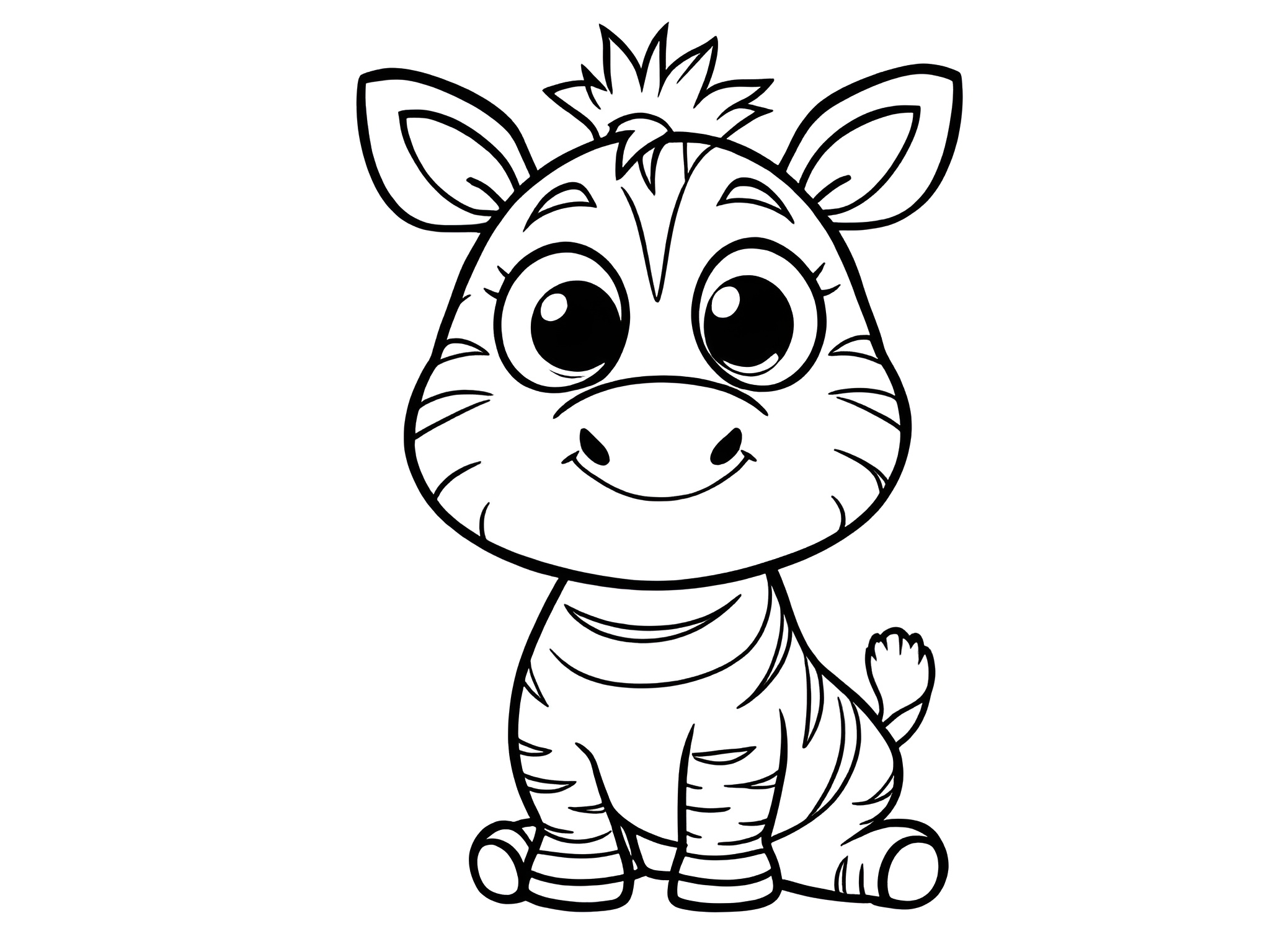 Ausmalbild Zebra – Streifenstarker Malspaß für kleine Tierfreunde von MOWOLI