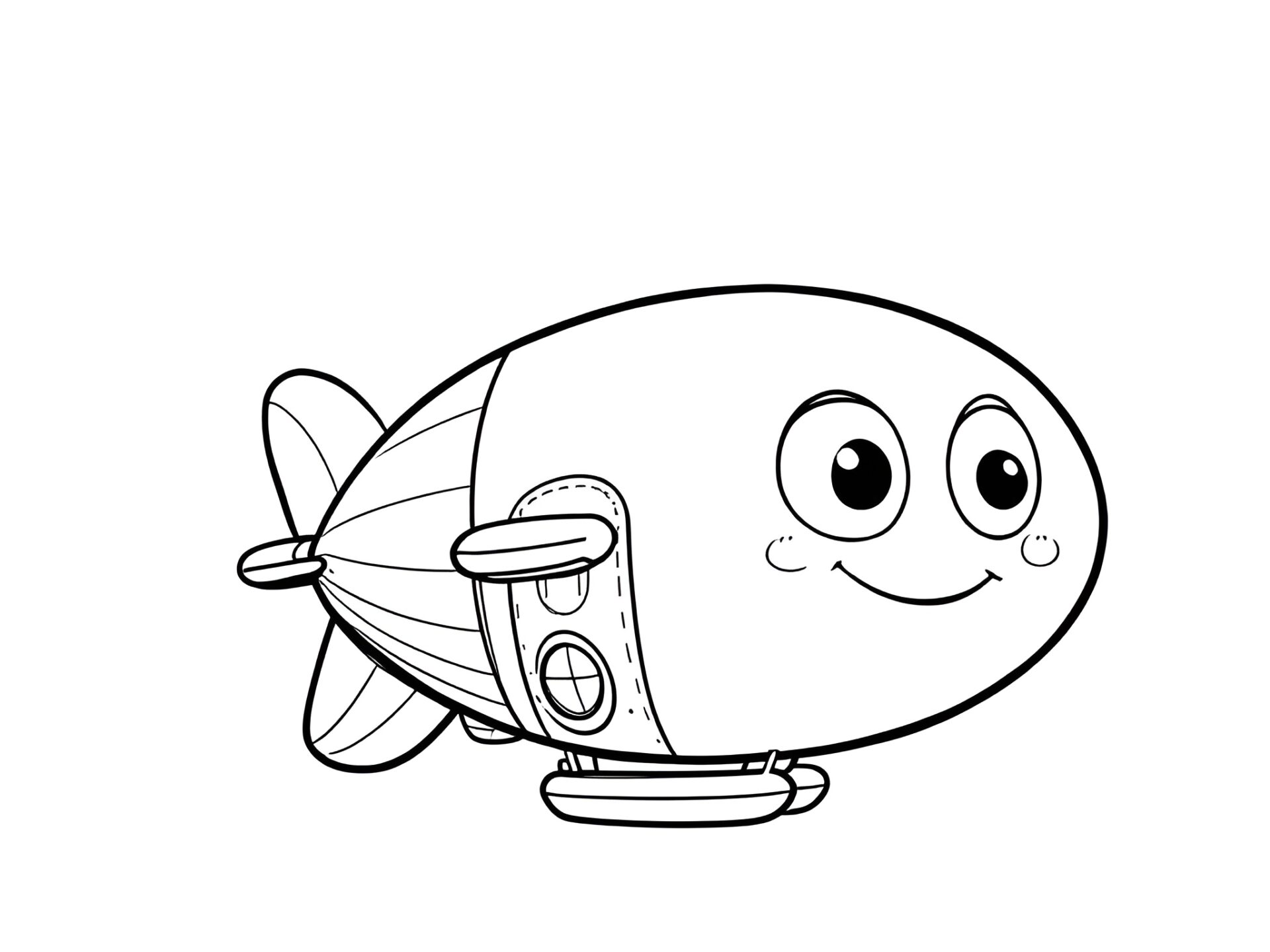 Ausmalbild Zeppelin – Kreativer Höhenflug für kleine Luftfahrt-Fans von MOWOLI