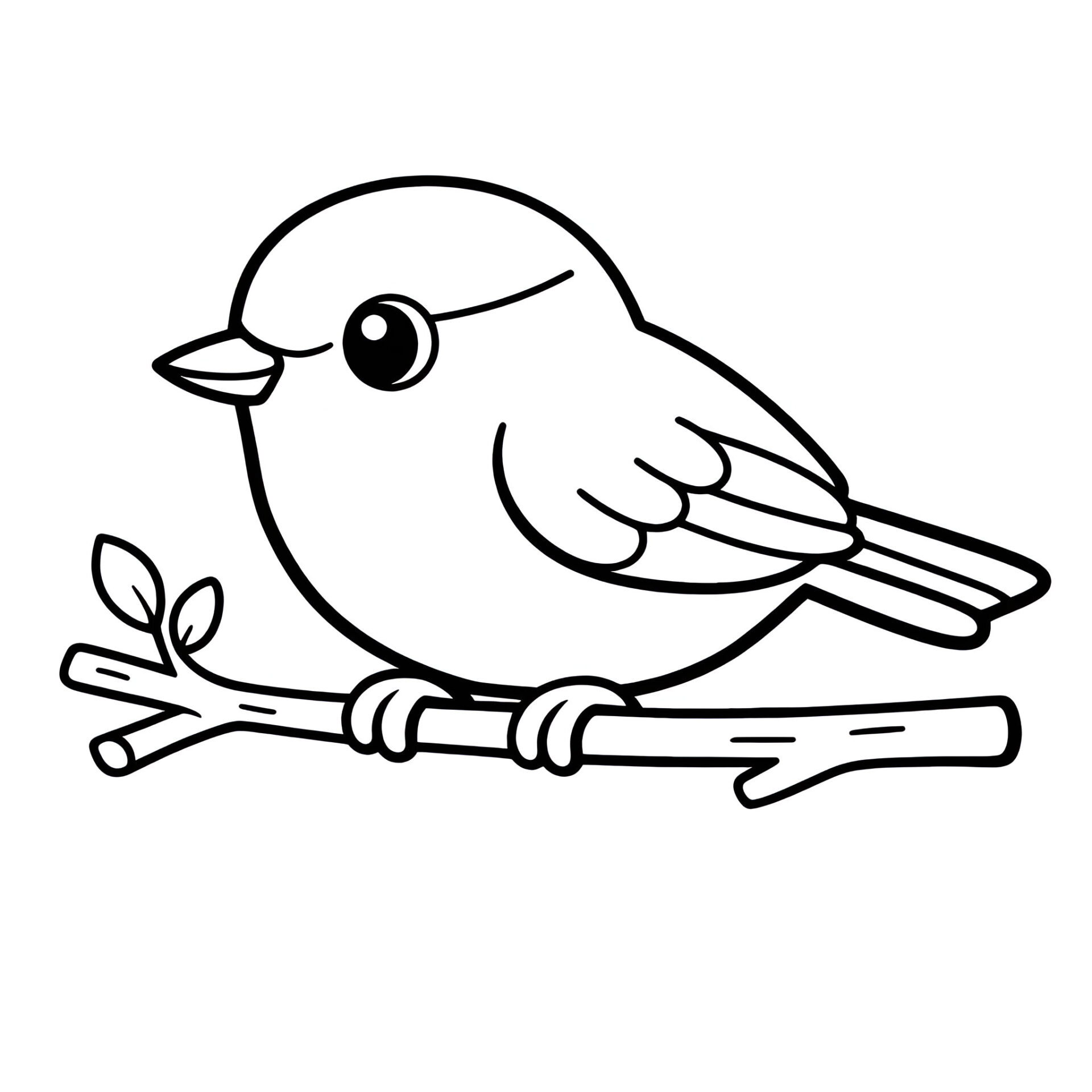 Zilpzalp Ausmalbild kostenlos – Malvorlage zum Ausdrucken für Kinder von MOWOLI